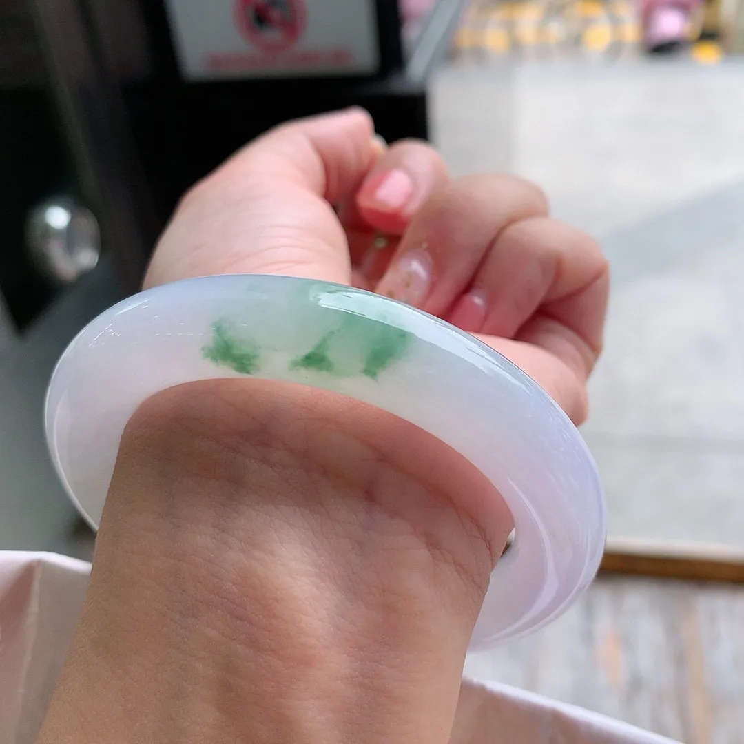 圆条高冰紫绿花 无瑕 尺寸:56.7/11.9种色兼备️️