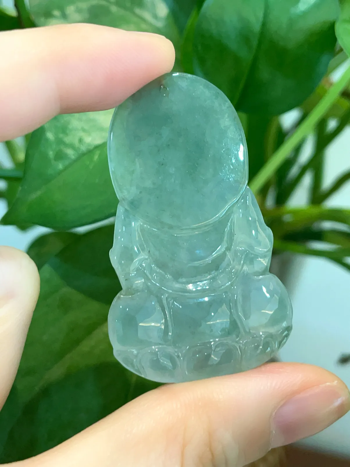 冰种观音吊坠