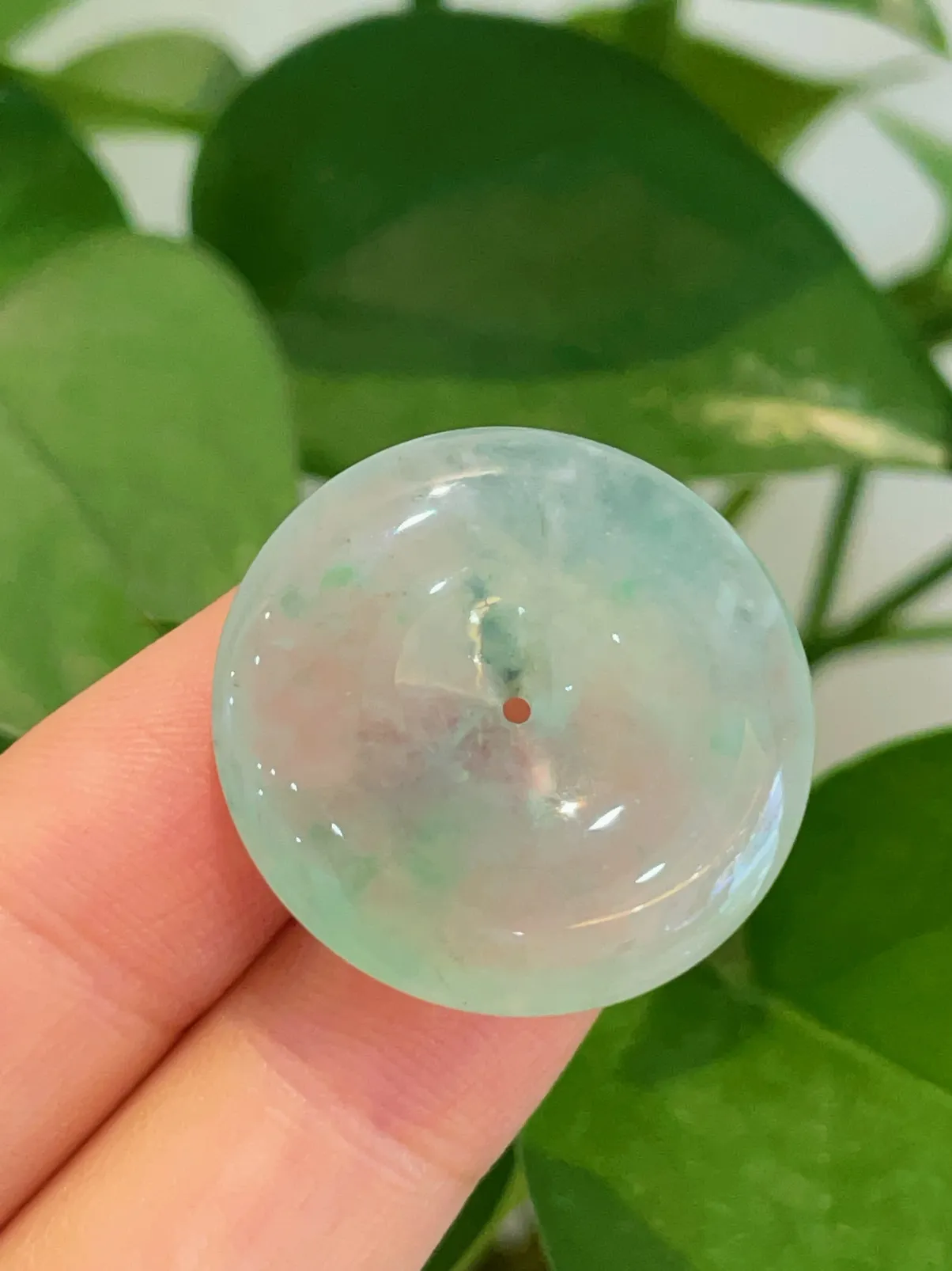 冰绿翡翠平安扣