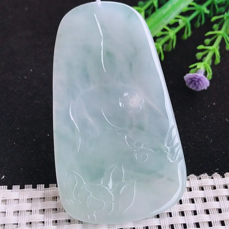 自然光72/41.8/5.2老坑冰胶果冻水灵大日如来佛吊坠玉挂件