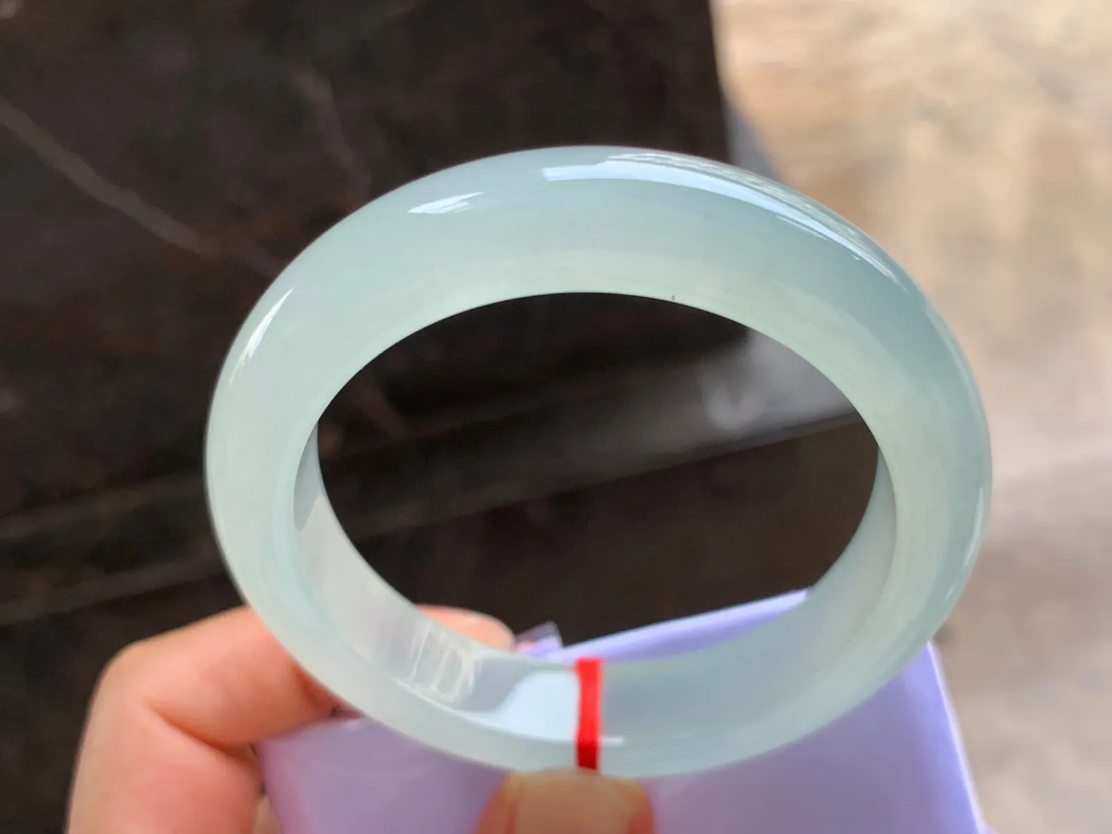 53.5-12.5-9mm
冰种晴底手镯 冰透胶润 纯净无暇