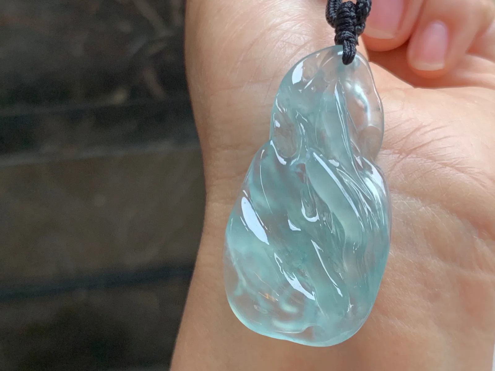 冰种晴水力争上游 冰透胶块