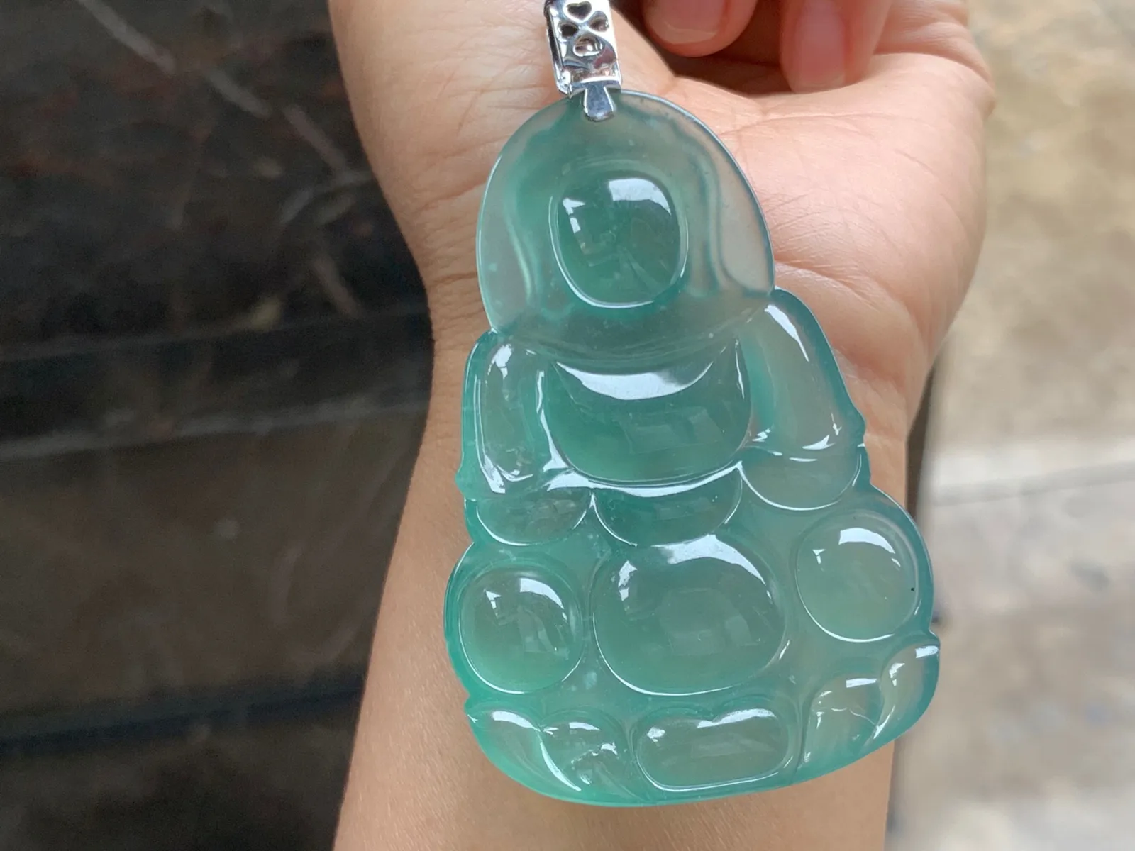 冰种晴水观音 油润的料子 胶感满满 品相端庄 大气