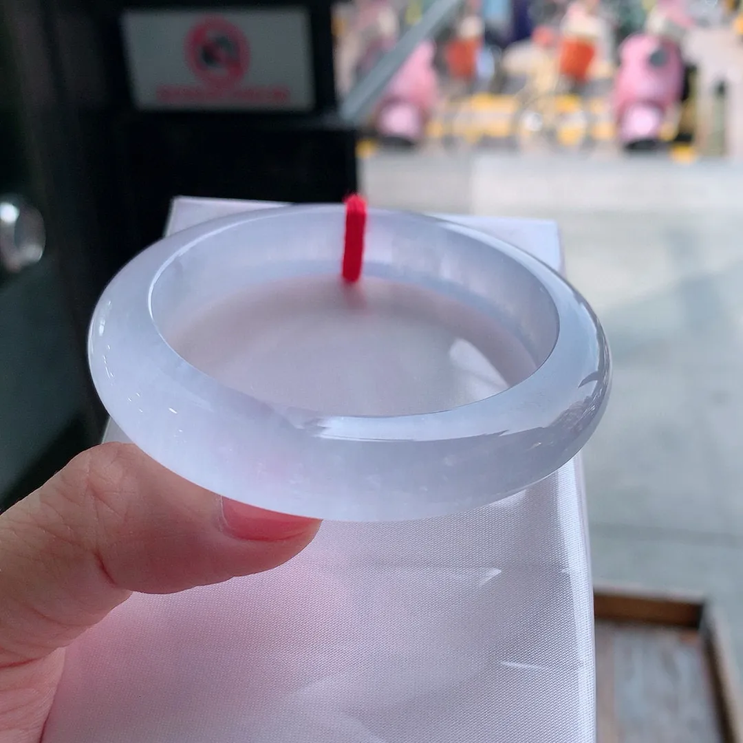 正圈玻璃种 无瑕 尺寸:57.4/12.4/10 起刚光 高品质