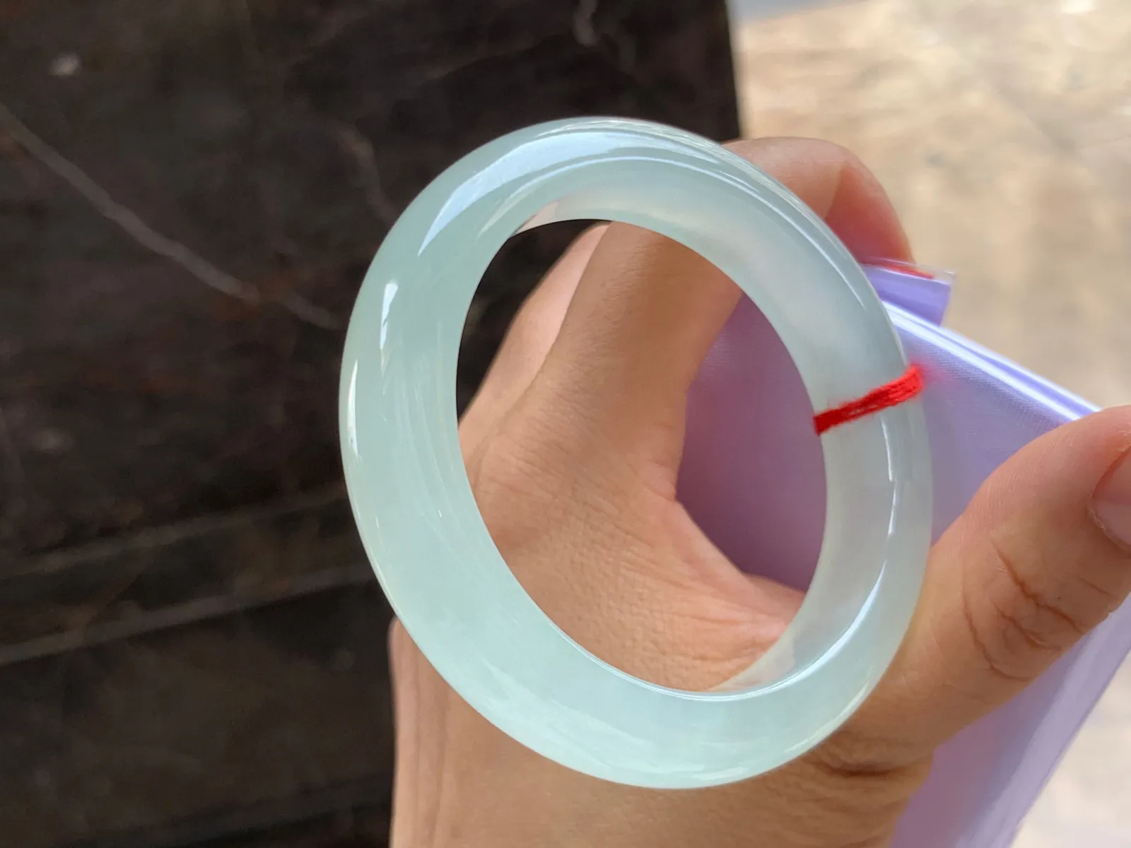 53.5-12.5-9mm
冰种晴底手镯 冰透胶润 纯净无暇