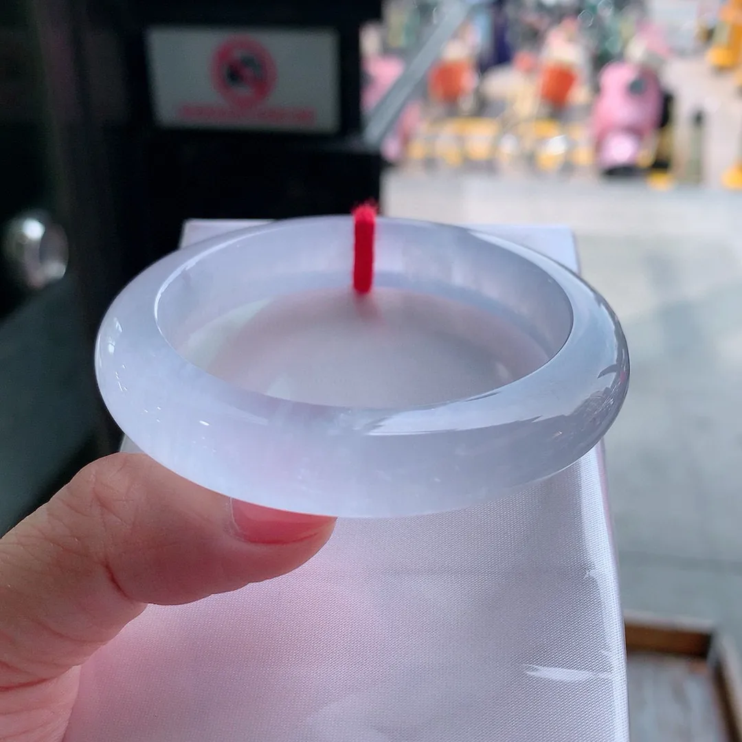 正圈玻璃种 无瑕 尺寸:57.4/12.4/10 起刚光 高品质
