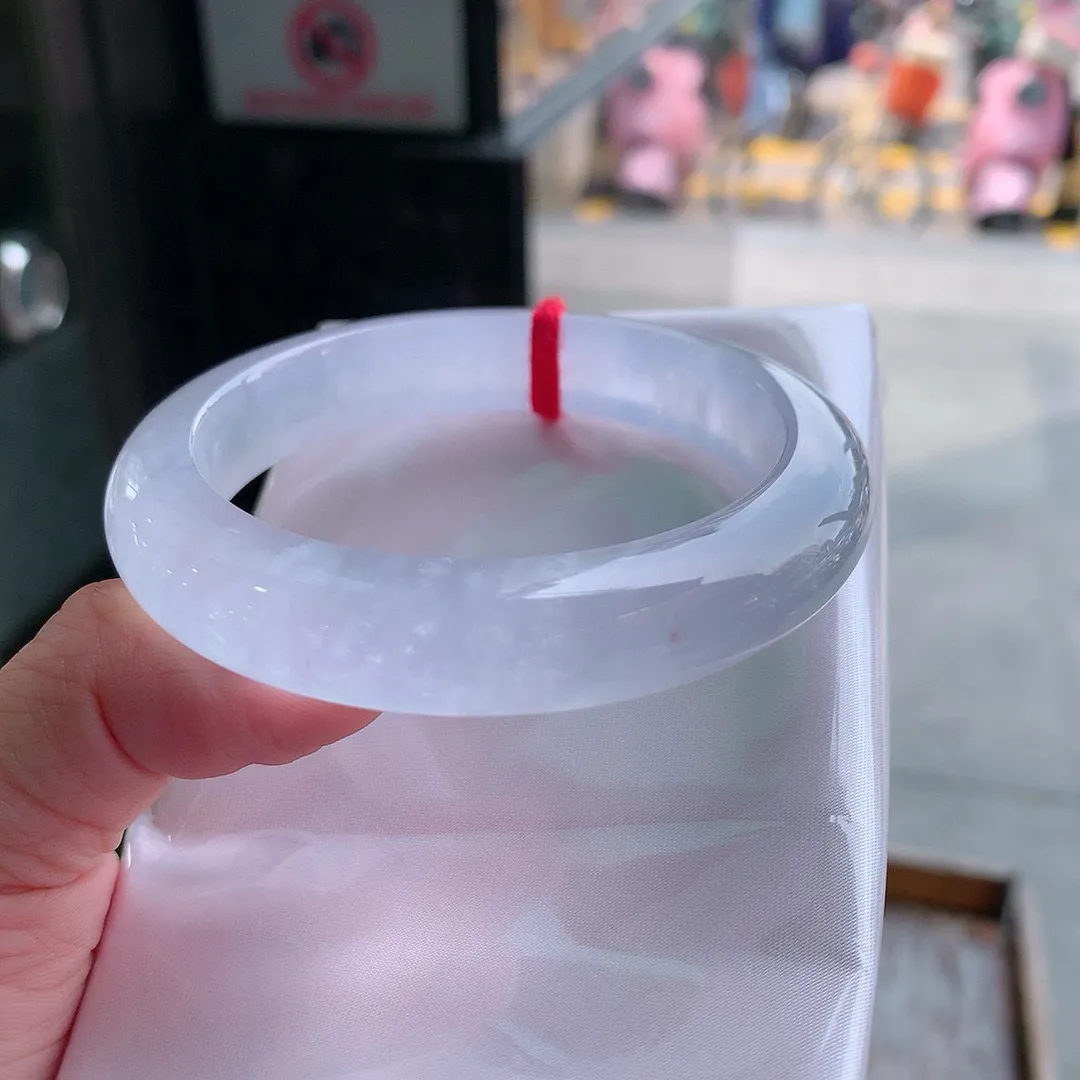 正圈玻璃种 无瑕 尺寸:57.4/12.4/10 起刚光 高品质