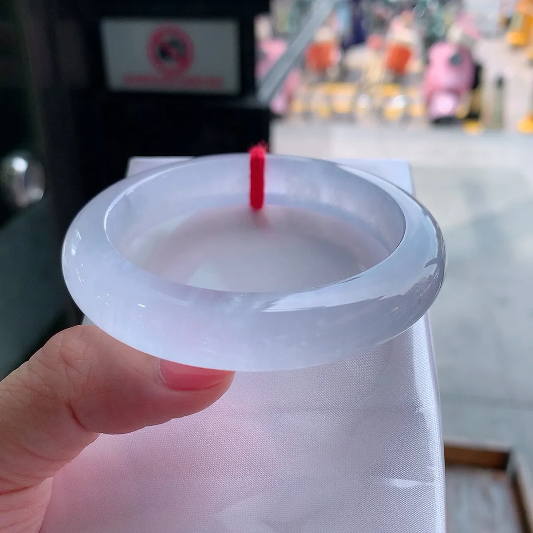 正圈玻璃种 无瑕 尺寸:57.4/12.4/10 起刚光 高品质