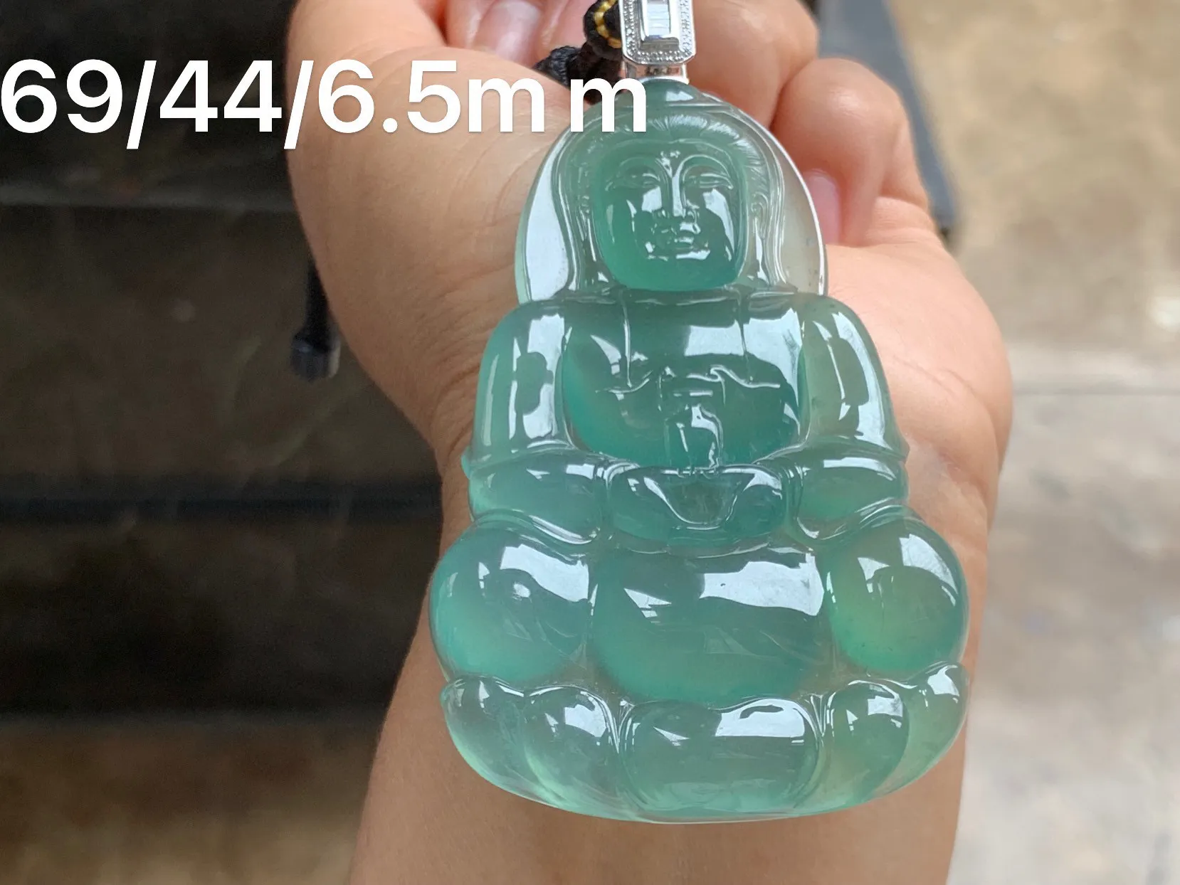 冰种晴水观音 油润的料子 胶感满满 品相端庄 大气