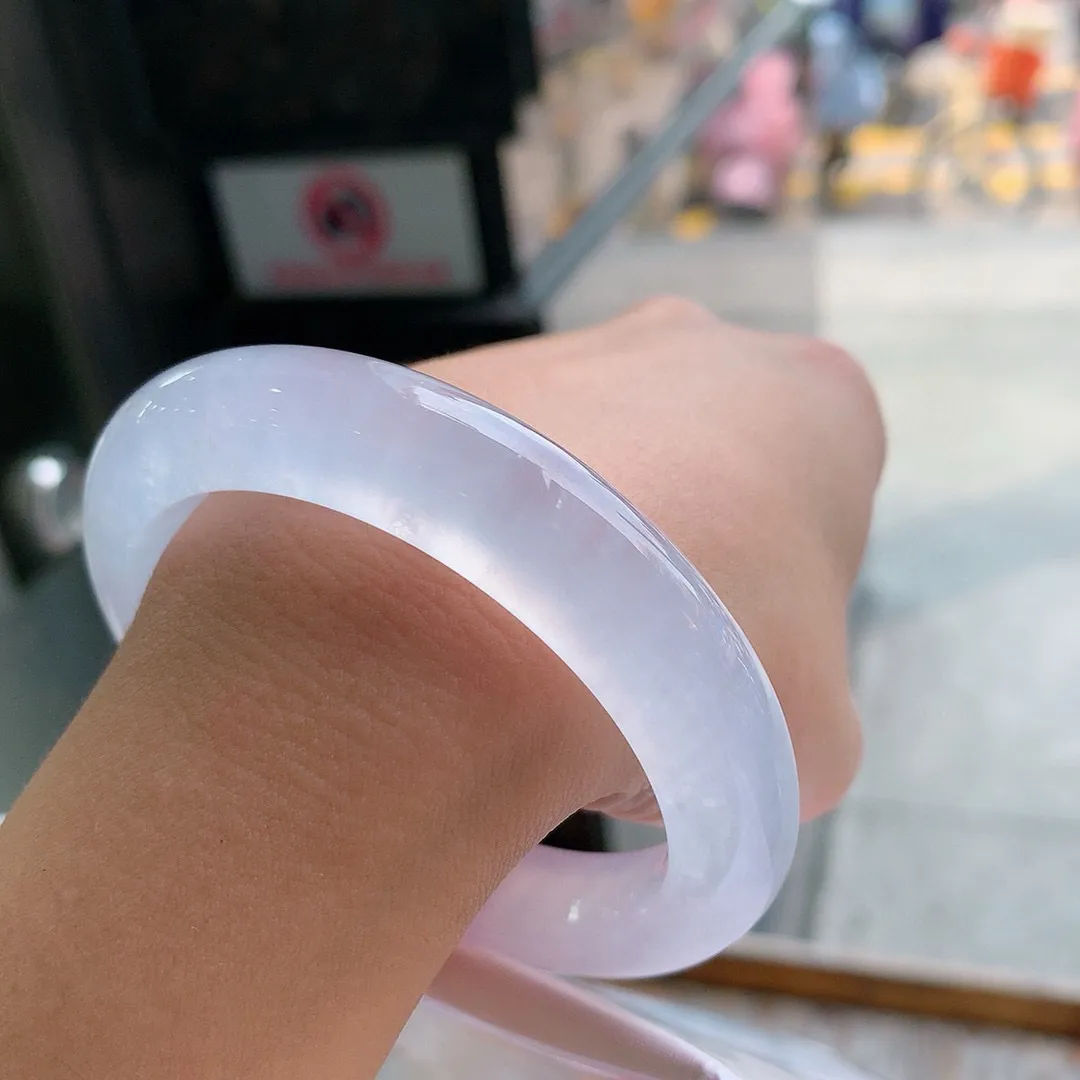 正圈玻璃种 无瑕 尺寸:57.4/12.4/10 起刚光 高品质