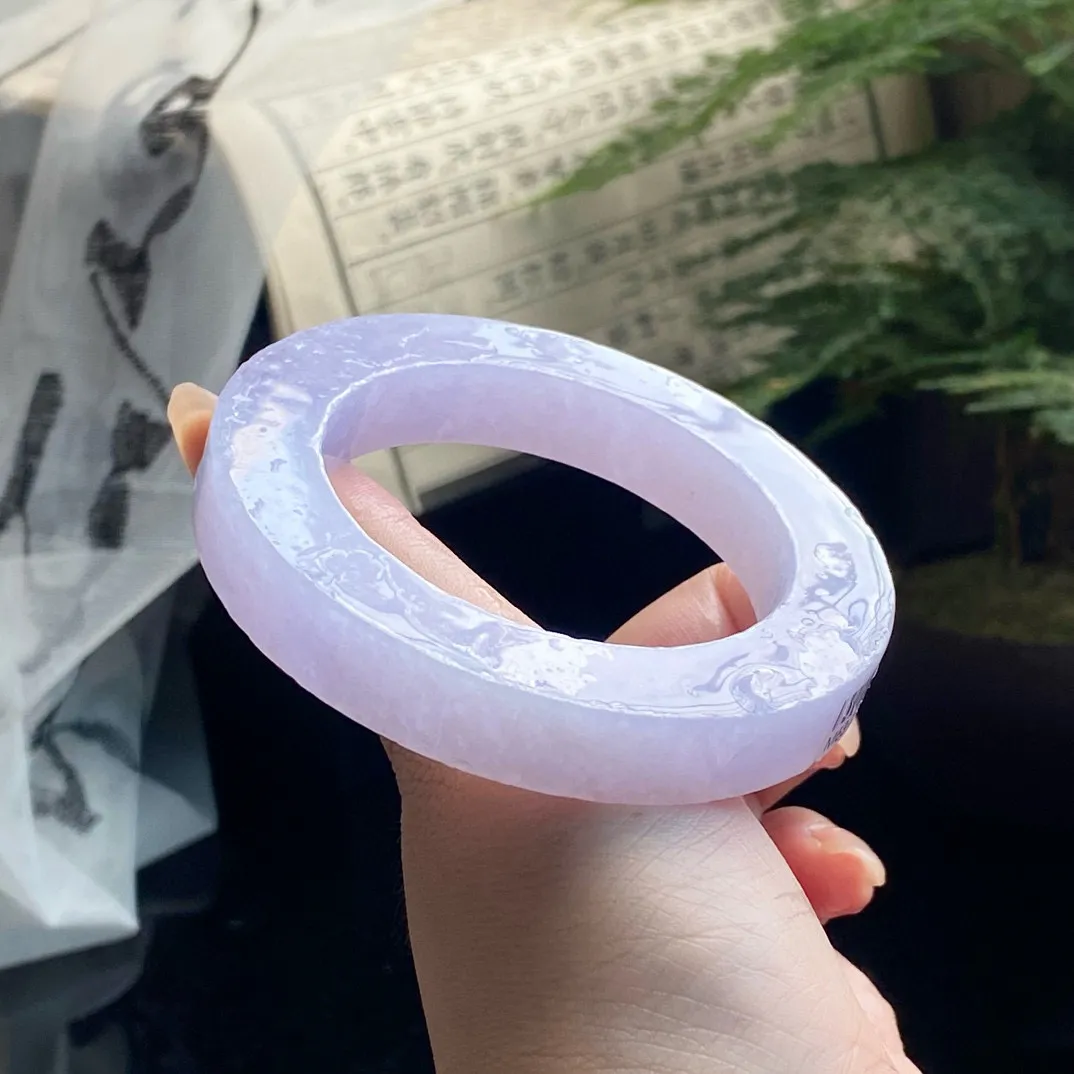 满紫冰粉紫手镯胚
尺寸：81-56-12-12.5