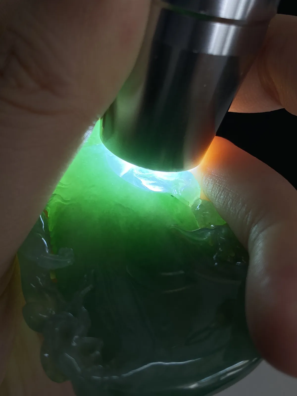 翡翠冰糯种浅绿色节节高