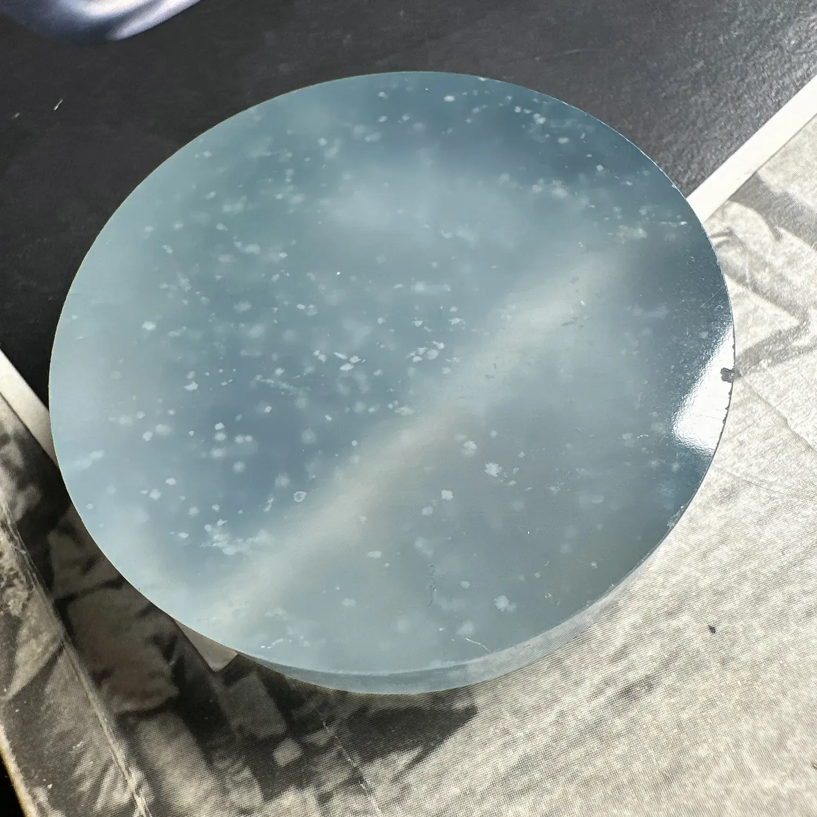 【雪花棉】玻璃种飘雪花棉大手镯心，冰感十足，通透闪亮，老坑料，难得一见的高品质手镯心。