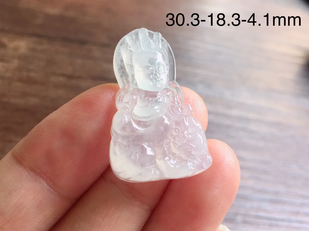 冰种宝宝佛，冰润细腻，品相好，种水足 尺寸30.3*18.3*4.1