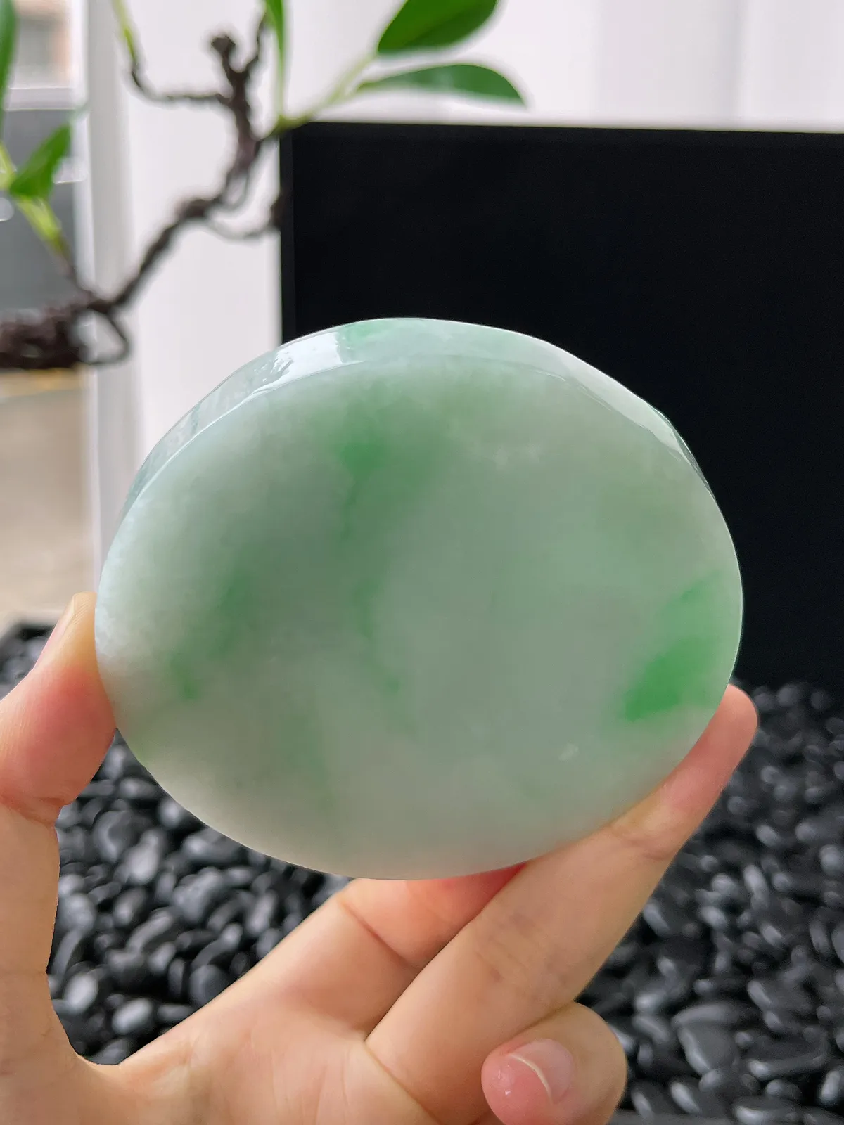 翡翠飘绿镯饼，⭕️正圈最大做59，圆条最大做55