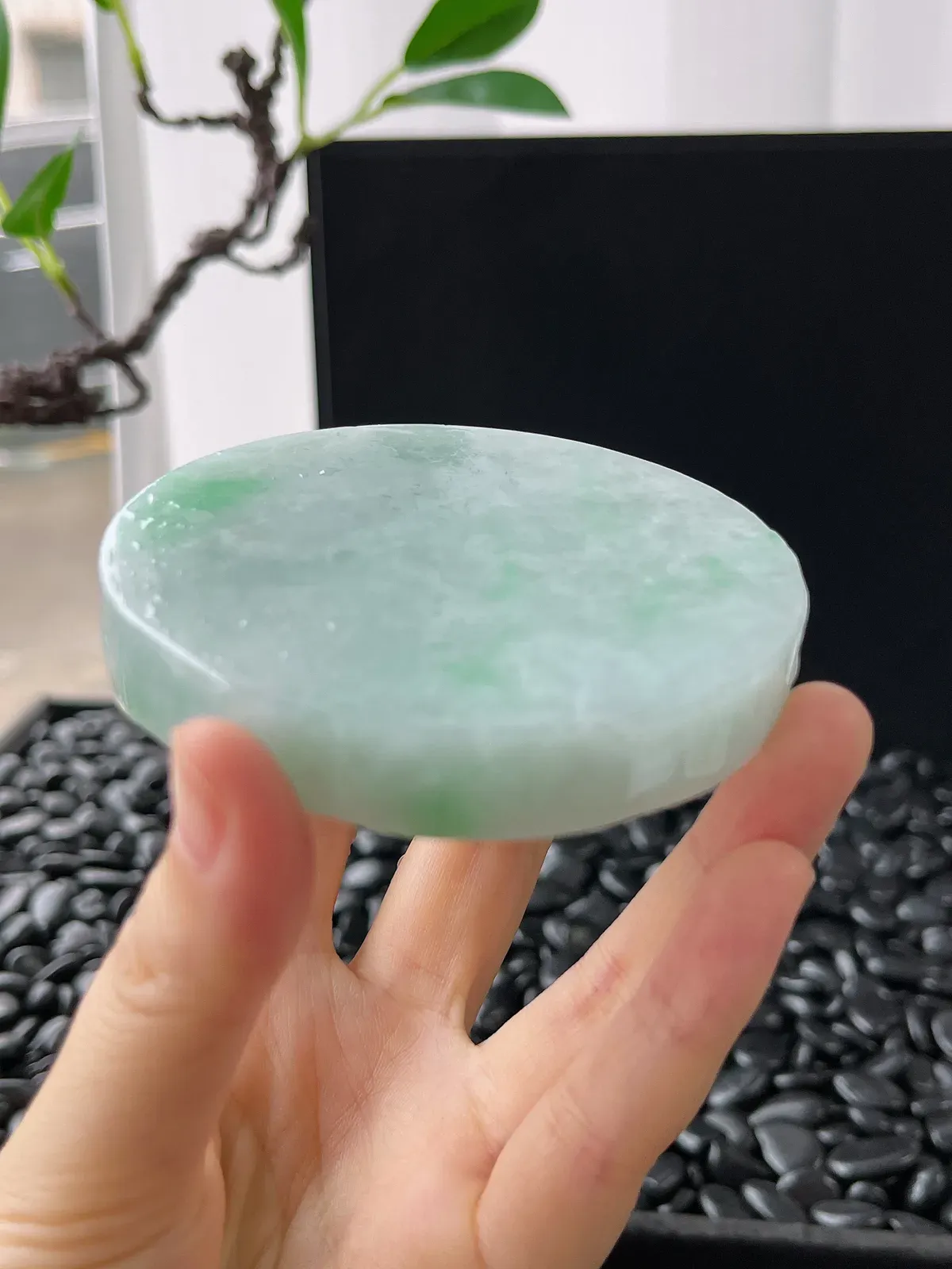 翡翠飘绿镯饼，⭕️正圈最大做59，圆条最大做55