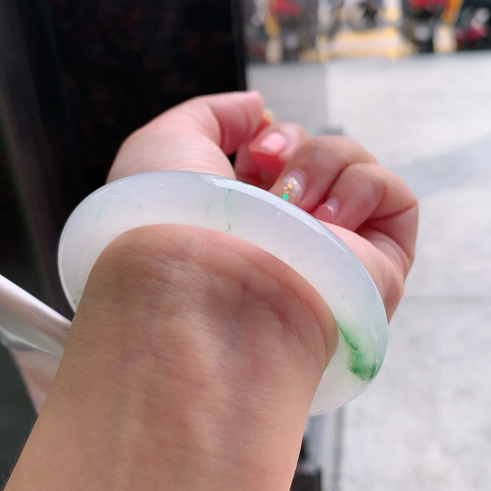 圆条高冰绿花 一丝棉根 尺寸:54.2/9.6 种色俱佳🥰🥰