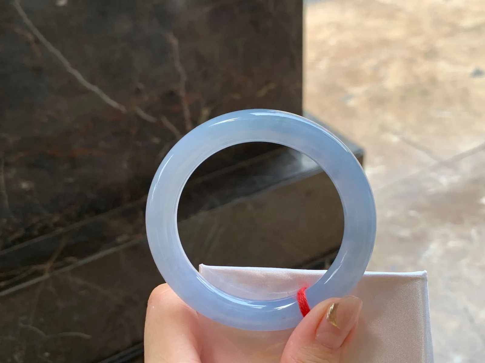 冰紫春福镯
水润清爽 53/9.6mm