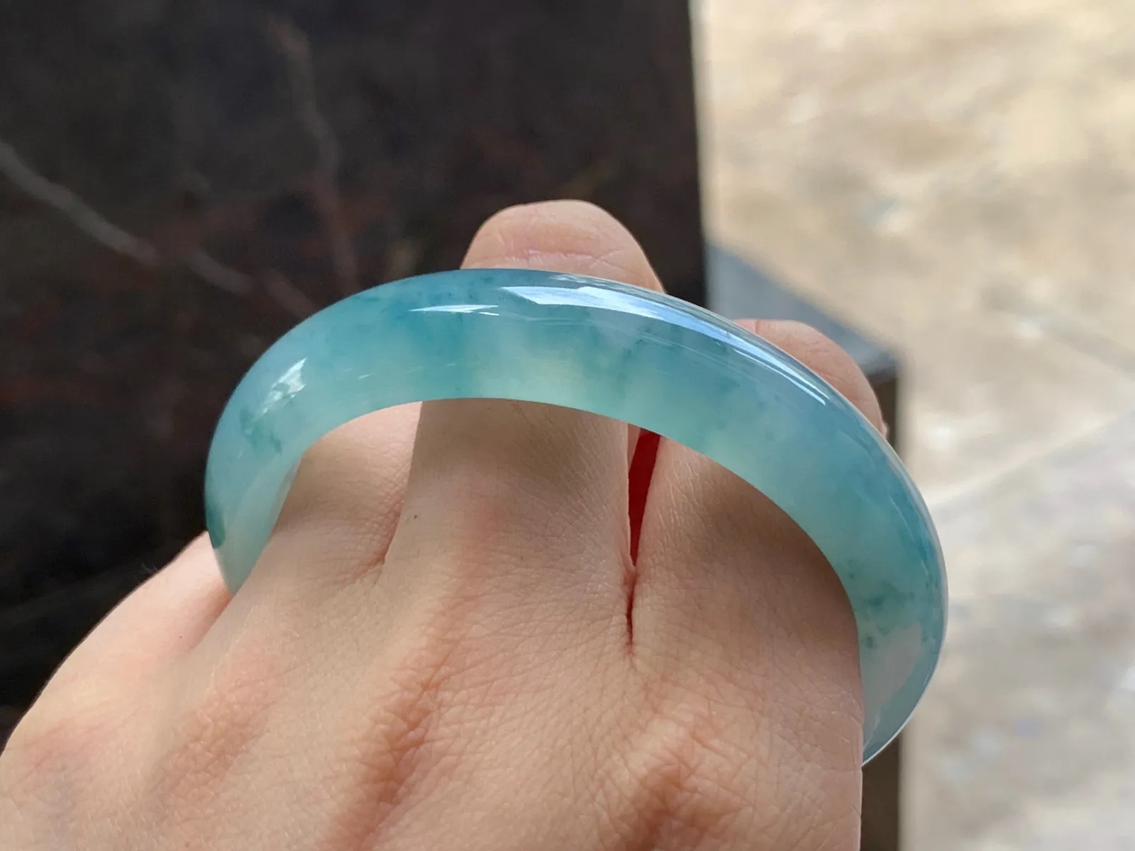 冰飘花贵妃镯
清爽54/12.5/7.5mm