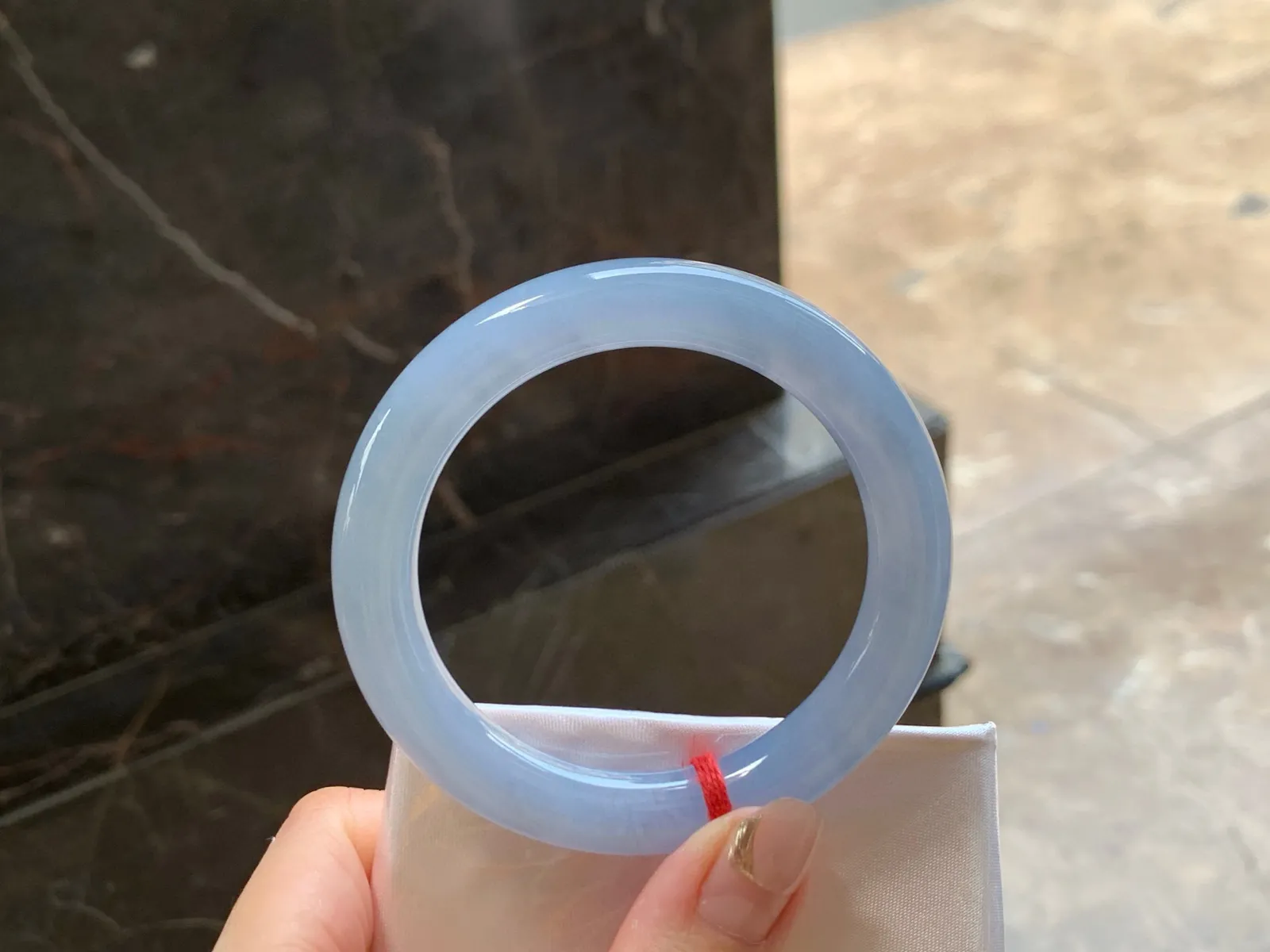 冰紫春福镯
水润清爽 53/9.6mm