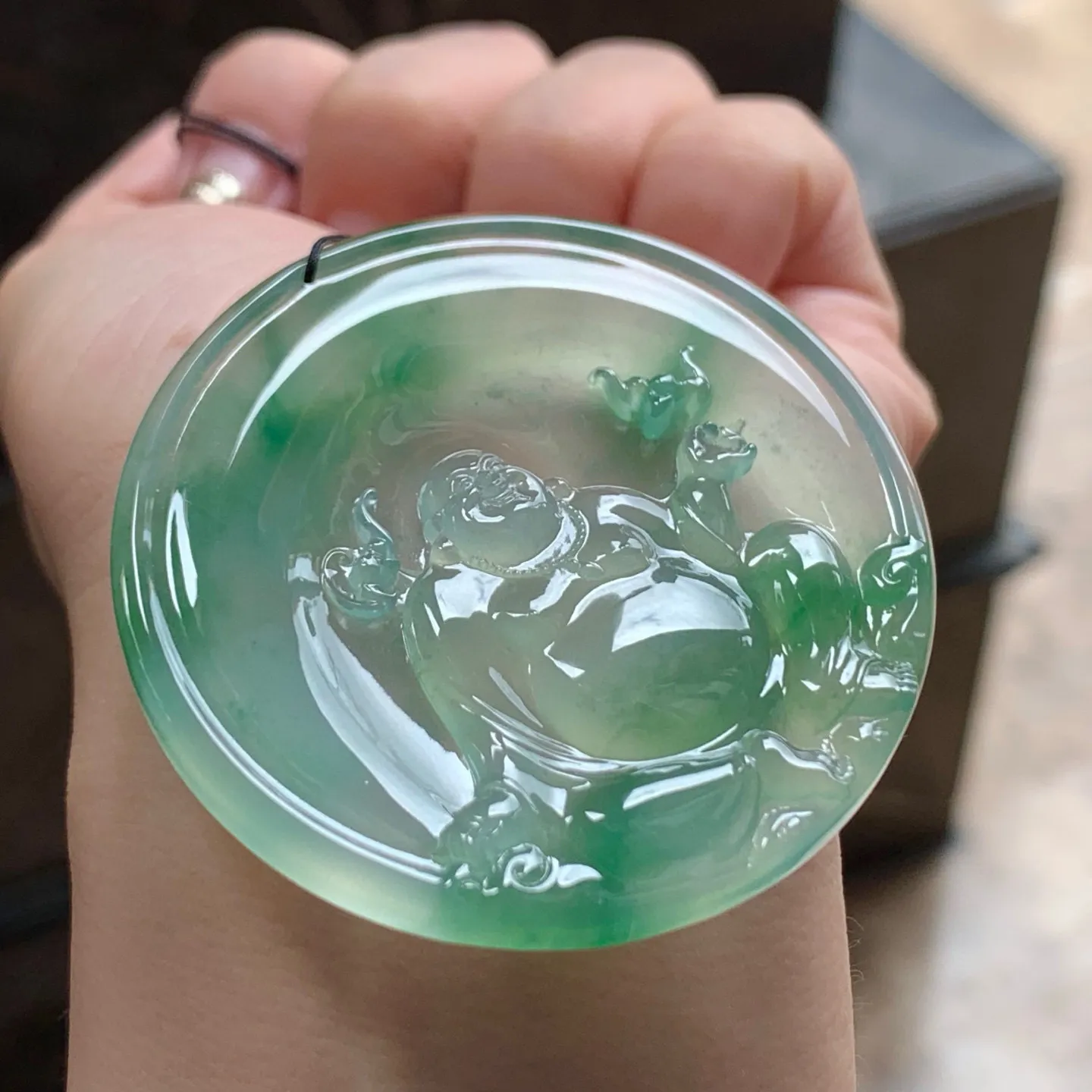 冰种色花逍遥佛
种好水足 大气