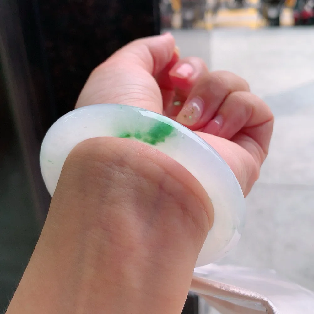 圆条高冰绿花 一丝棉根 尺寸:54.2/9.6 种色俱佳🥰🥰