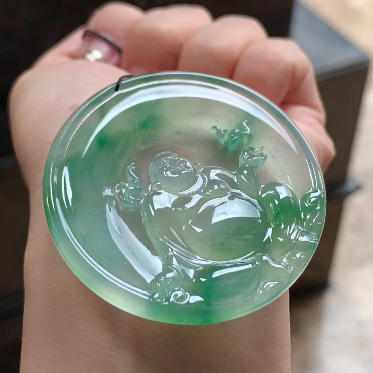 冰种色花逍遥佛
种好水足 大气