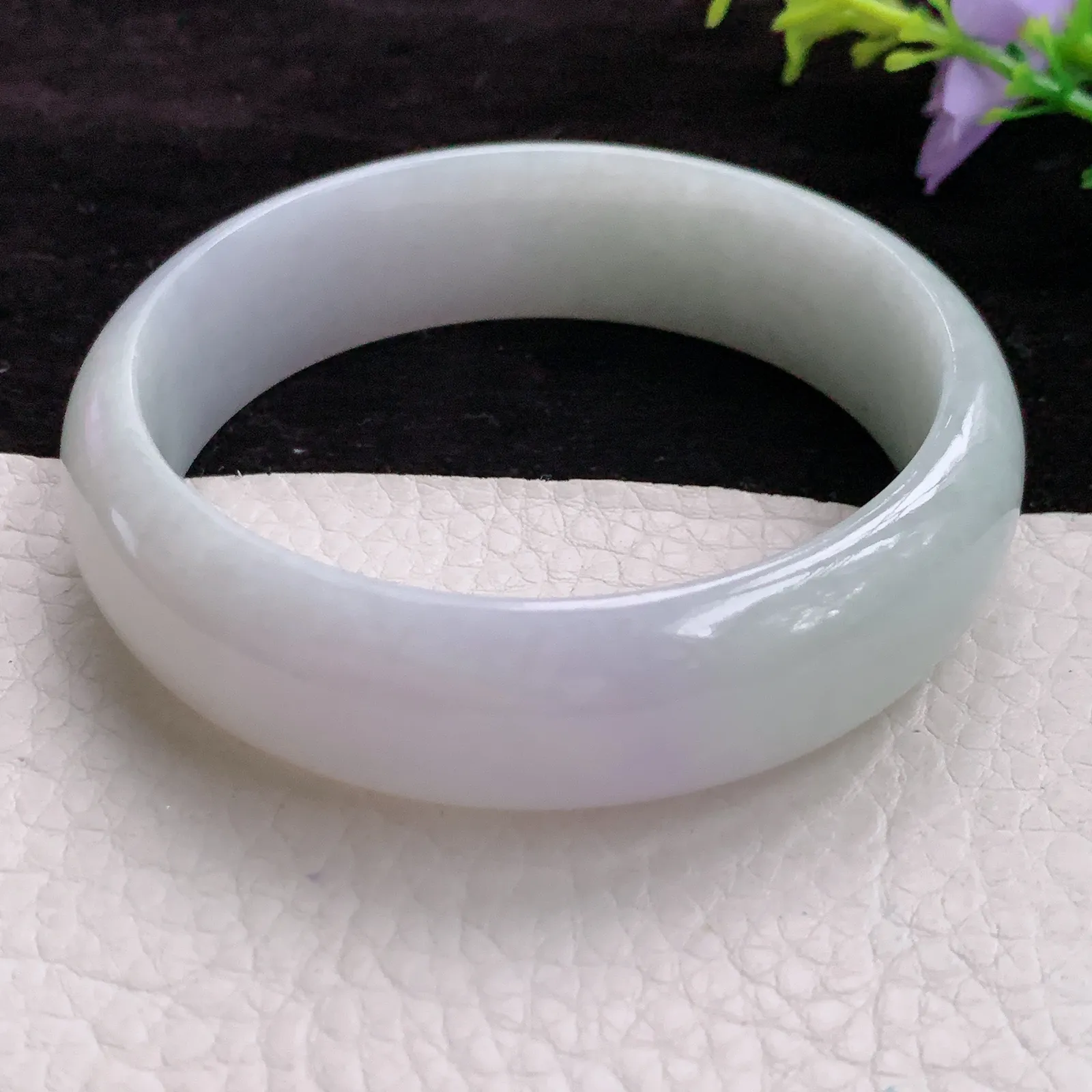 hh轮胎镯59.5*17.2*7.4老坑精美飘紫大气百搭正圈翡翠玉镯 平安镯