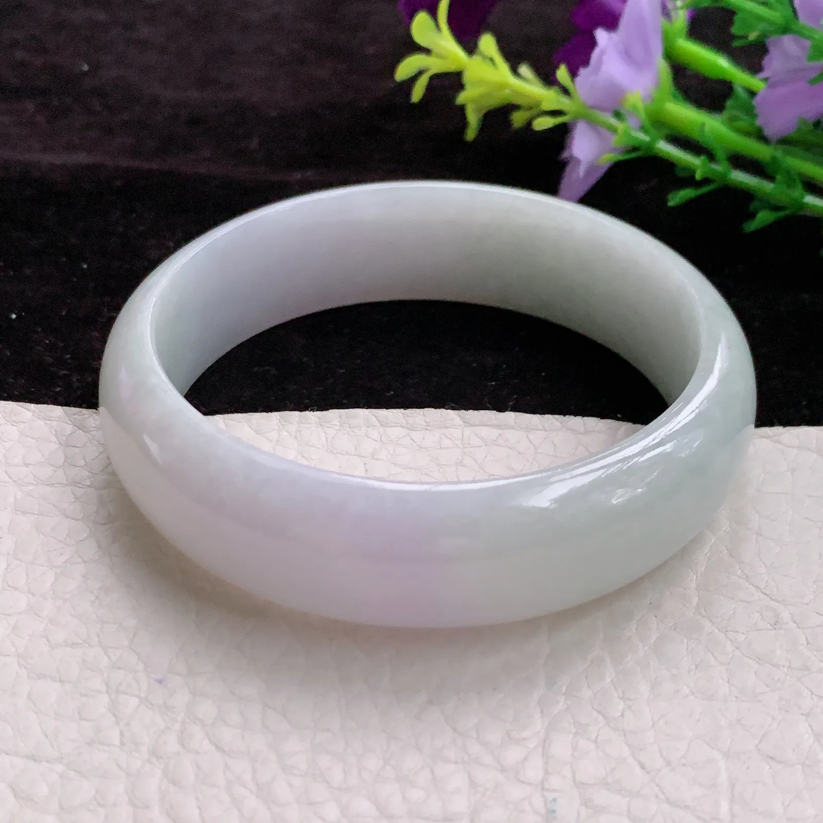 hh轮胎镯59.5*17.2*7.4老坑精美飘紫大气百搭正圈翡翠玉镯 平安镯