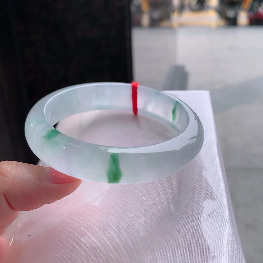 正圈冰玻飘花 无瑕 尺寸:56.2/13.5/8 种水好 高品质️️