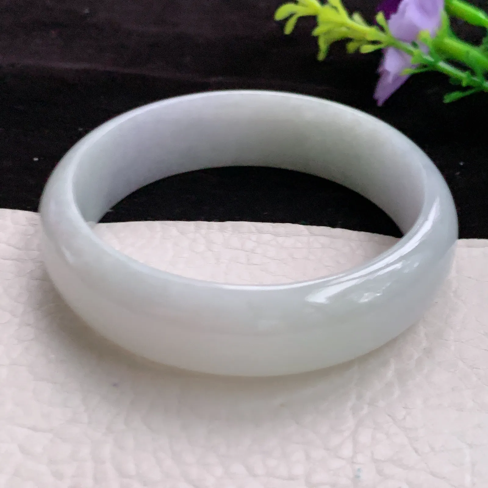 hh轮胎镯59.5*17.2*7.4老坑精美飘紫大气百搭正圈翡翠玉镯 平安镯