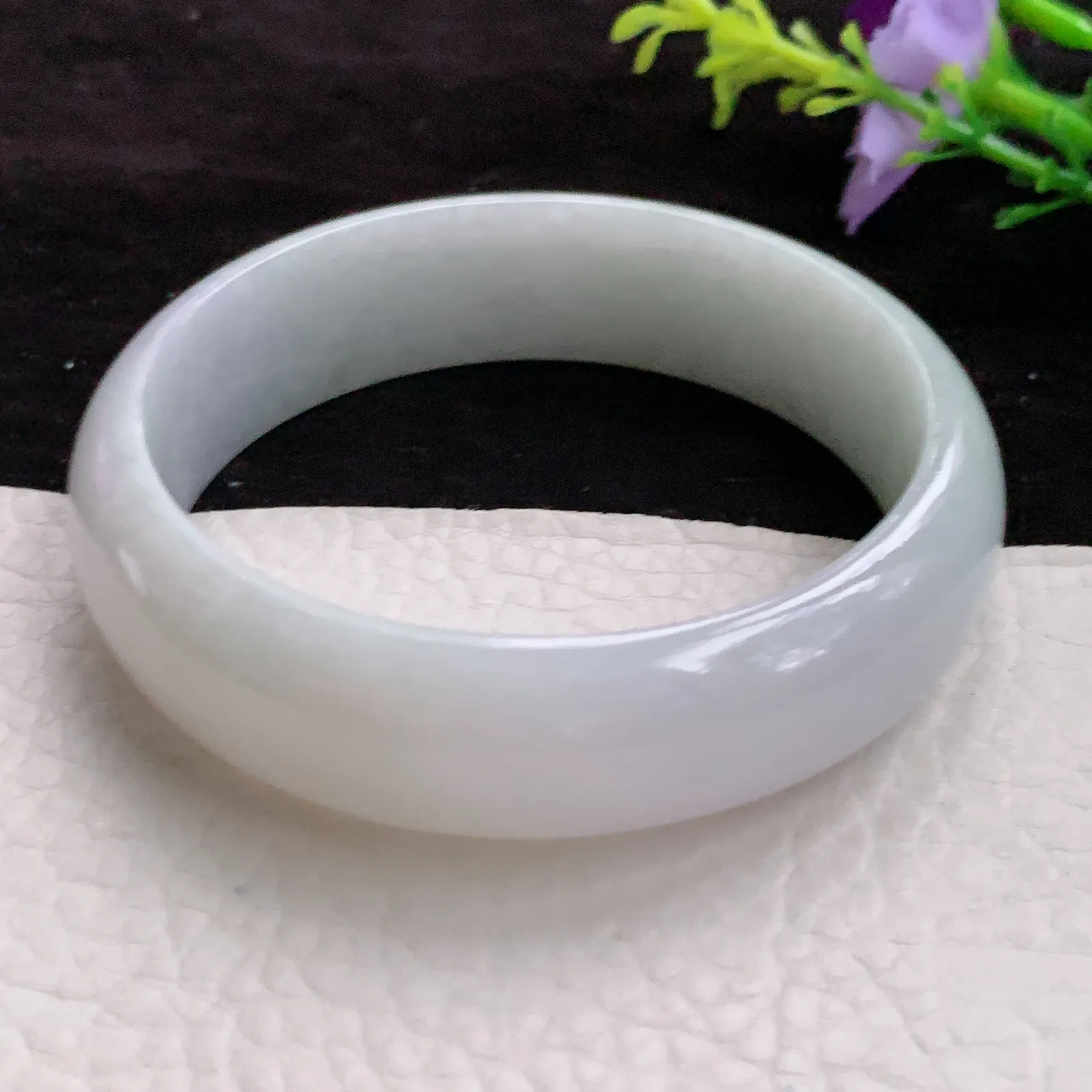 hh轮胎镯59.5*17.2*7.4老坑精美飘紫大气百搭正圈翡翠玉镯 平安镯