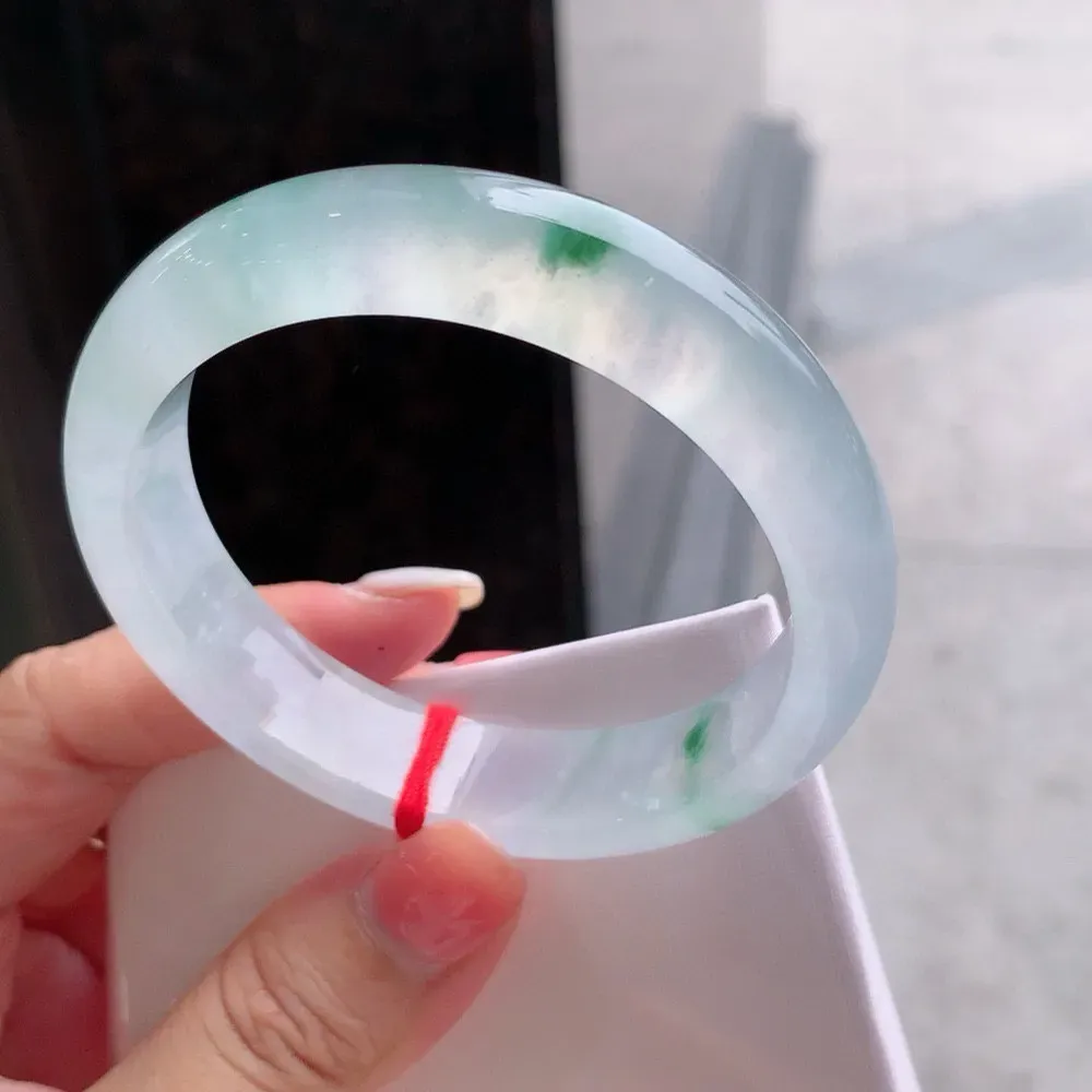 正圈冰玻飘花 无瑕 尺寸:56.2/13.5/8 种水好 高品质️️