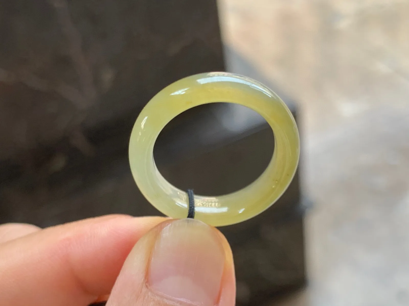 冰黄翡指环 颜色漂亮