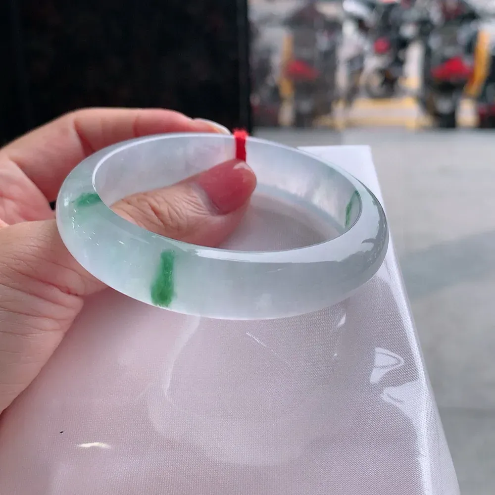 正圈冰玻飘花 无瑕 尺寸:56.2/13.5/8 种水好 高品质️️