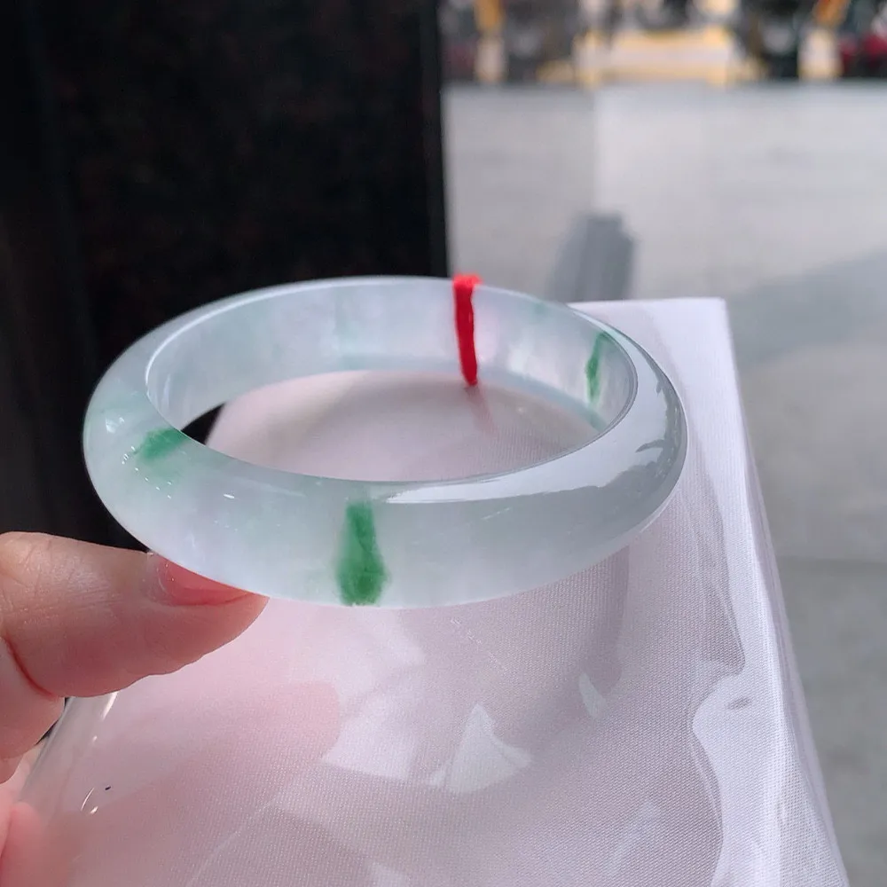 正圈冰玻飘花 无瑕 尺寸:56.2/13.5/8 种水好 高品质️️