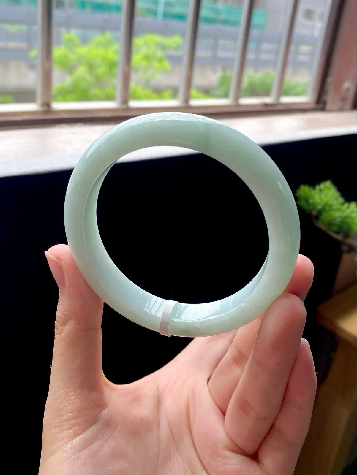 果绿正圈，圈口60.7-12.5-8.8
