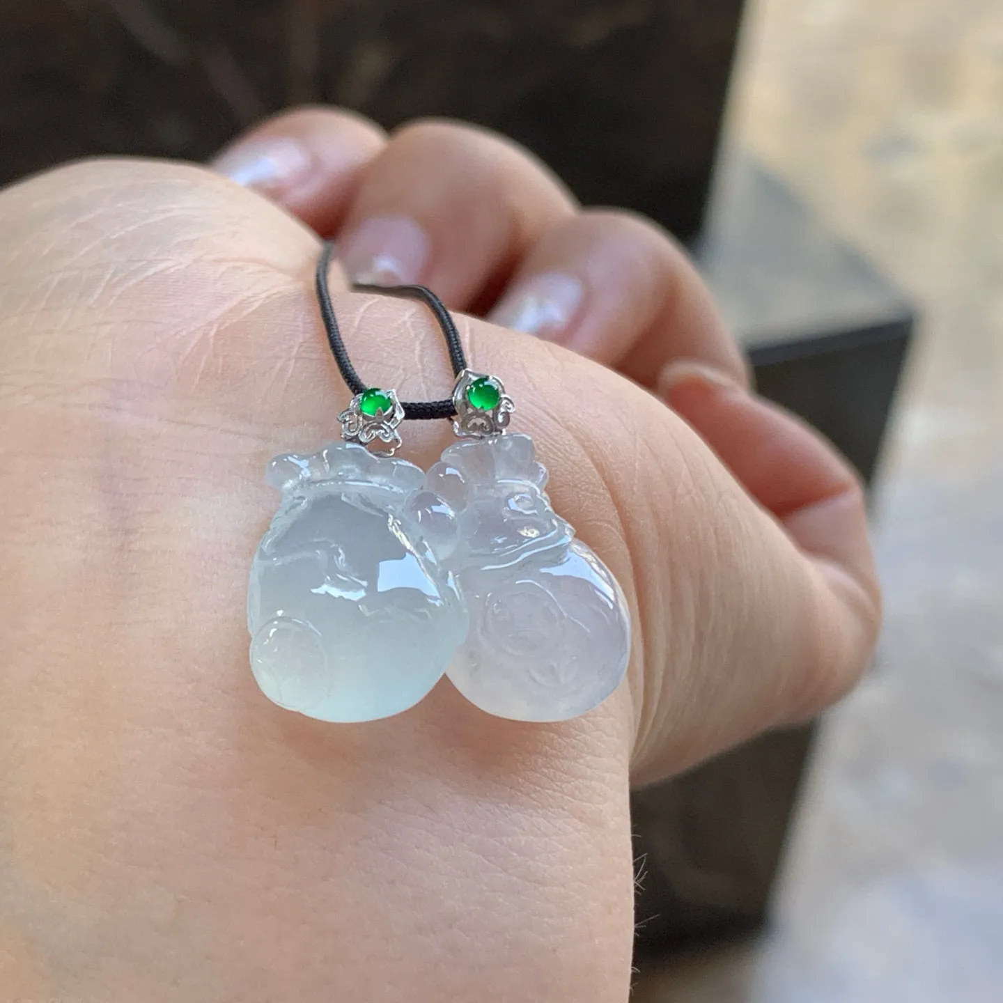 金扣冰种钱袋子^_^水润冰透 清新 单件价