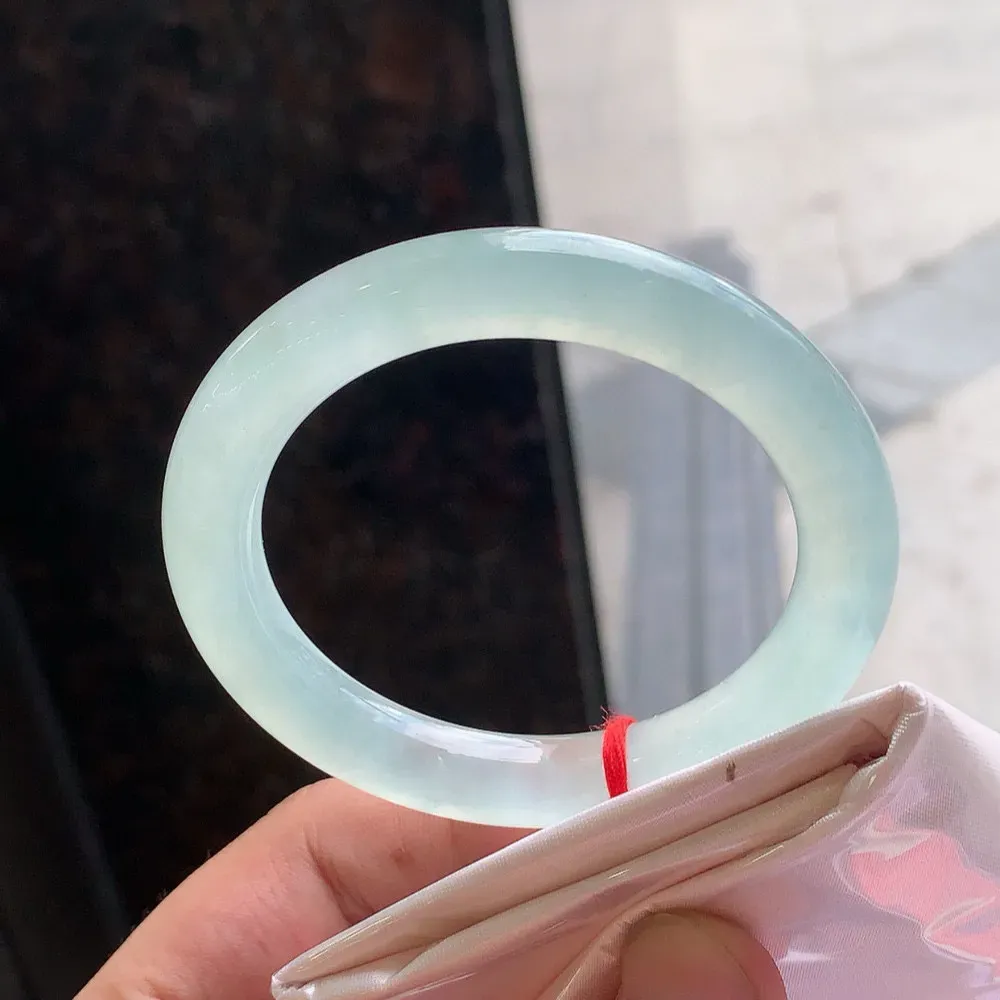圆条冰玻种 无瑕 尺寸:50.9/9.4/9.1 种水好🥰🥰