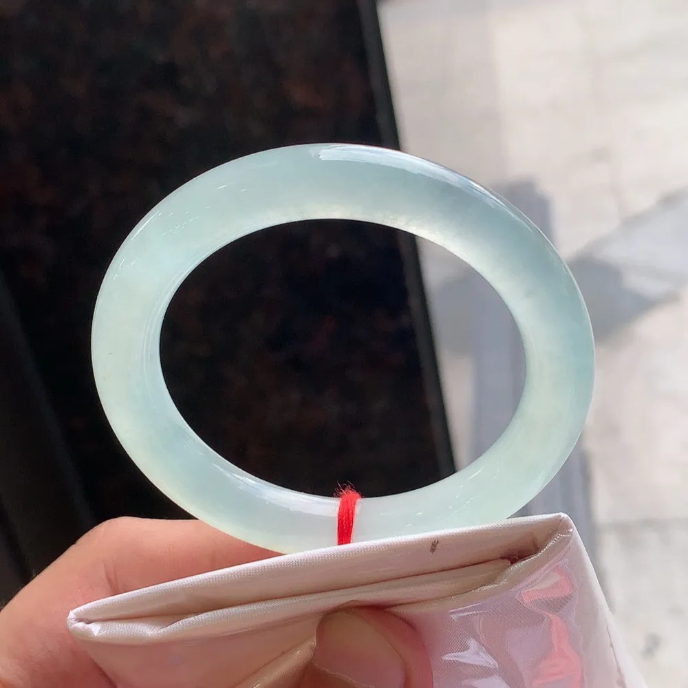 圆条冰玻种 无瑕 尺寸:50.9/9.4/9.1 种水好🥰🥰