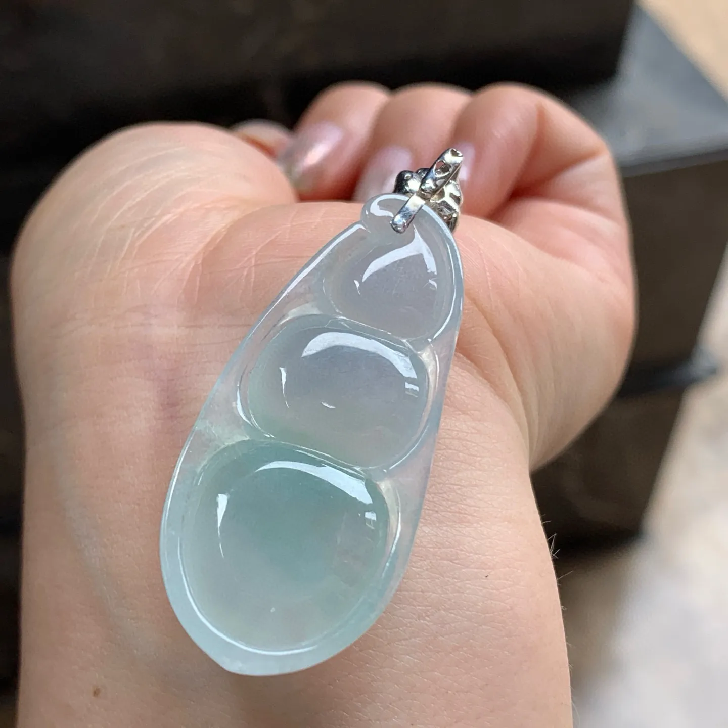金扣晴水豆子^_^水润冰透 清新