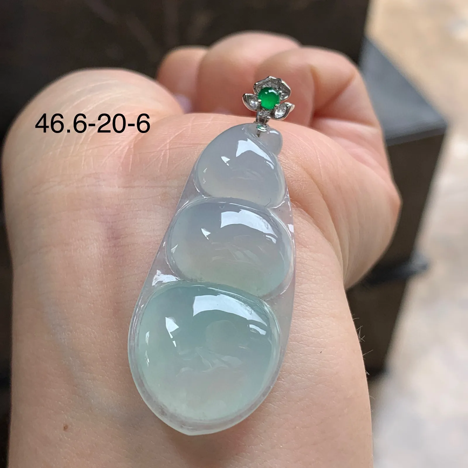 金扣晴水豆子^_^水润冰透 清新
