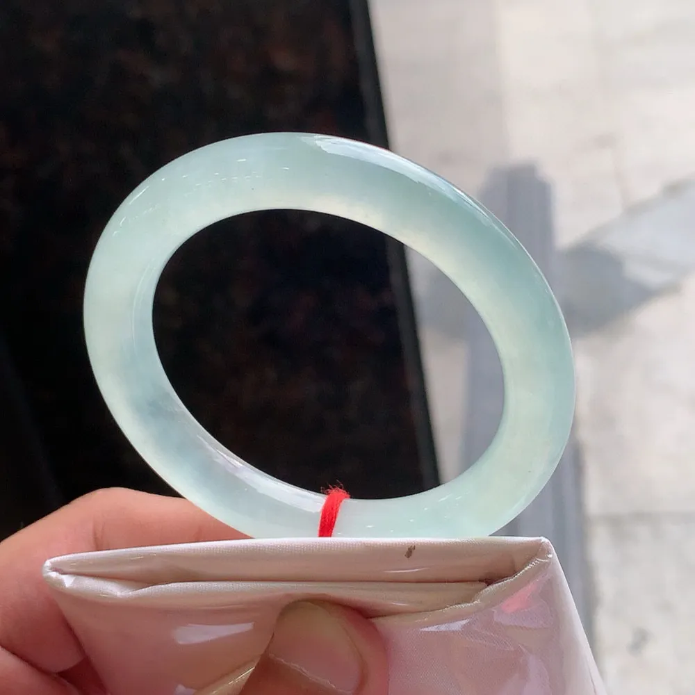 圆条冰玻种 无瑕 尺寸:50.9/9.4/9.1 种水好🥰🥰