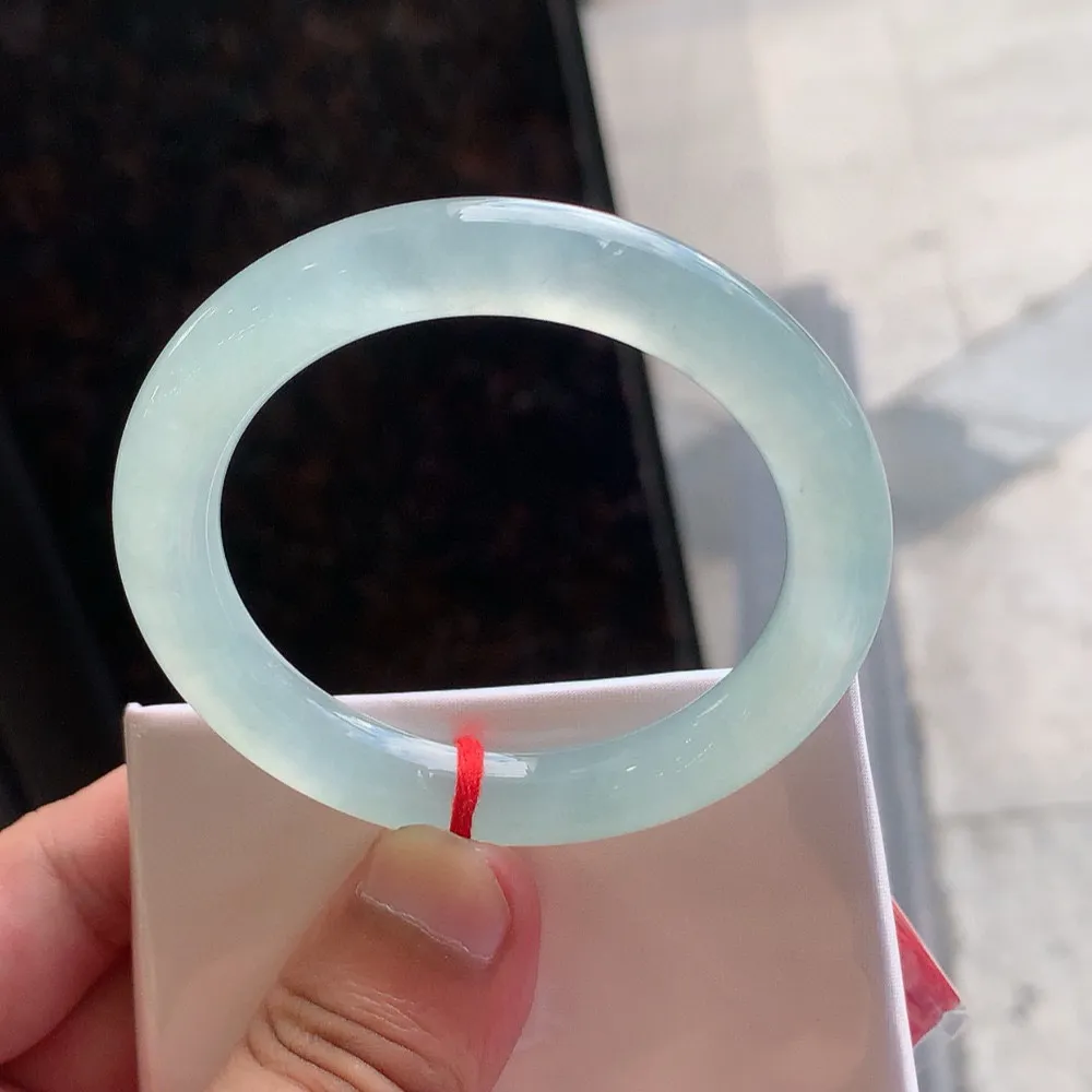 圆条冰玻种 无瑕 尺寸:50.9/9.4/9.1 种水好🥰🥰