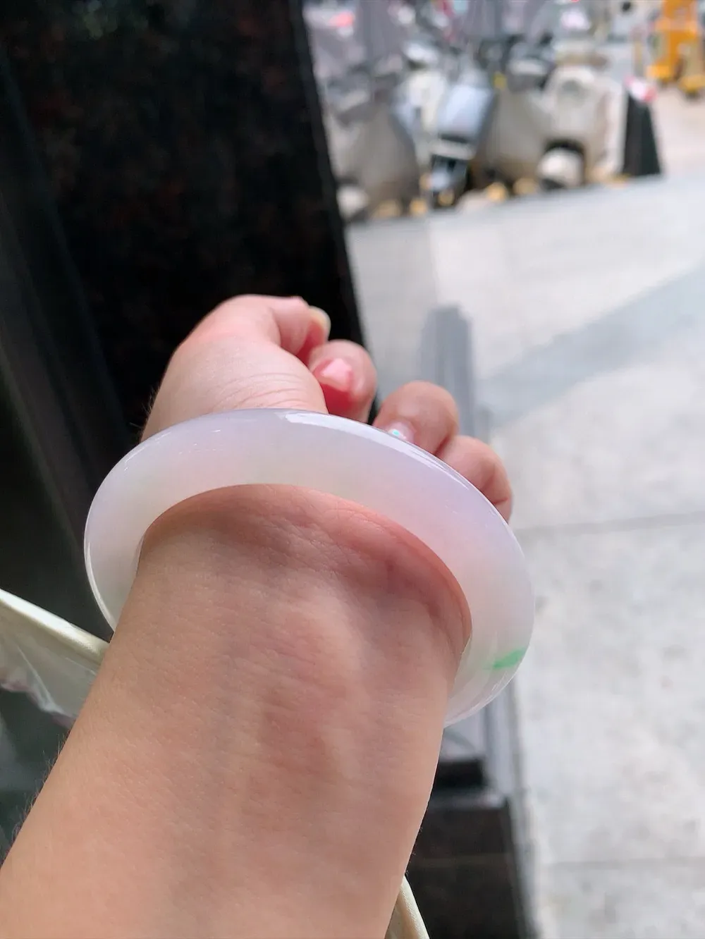 正圈满圈冰粉紫飘绿花 无瑕 尺寸:56.6/10.9/9.4️️