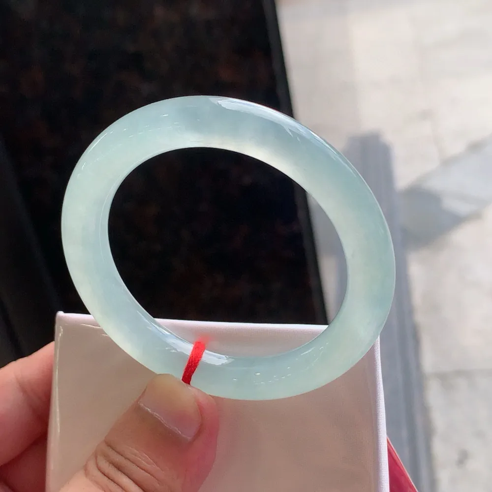 圆条冰玻种 无瑕 尺寸:50.9/9.4/9.1 种水好🥰🥰