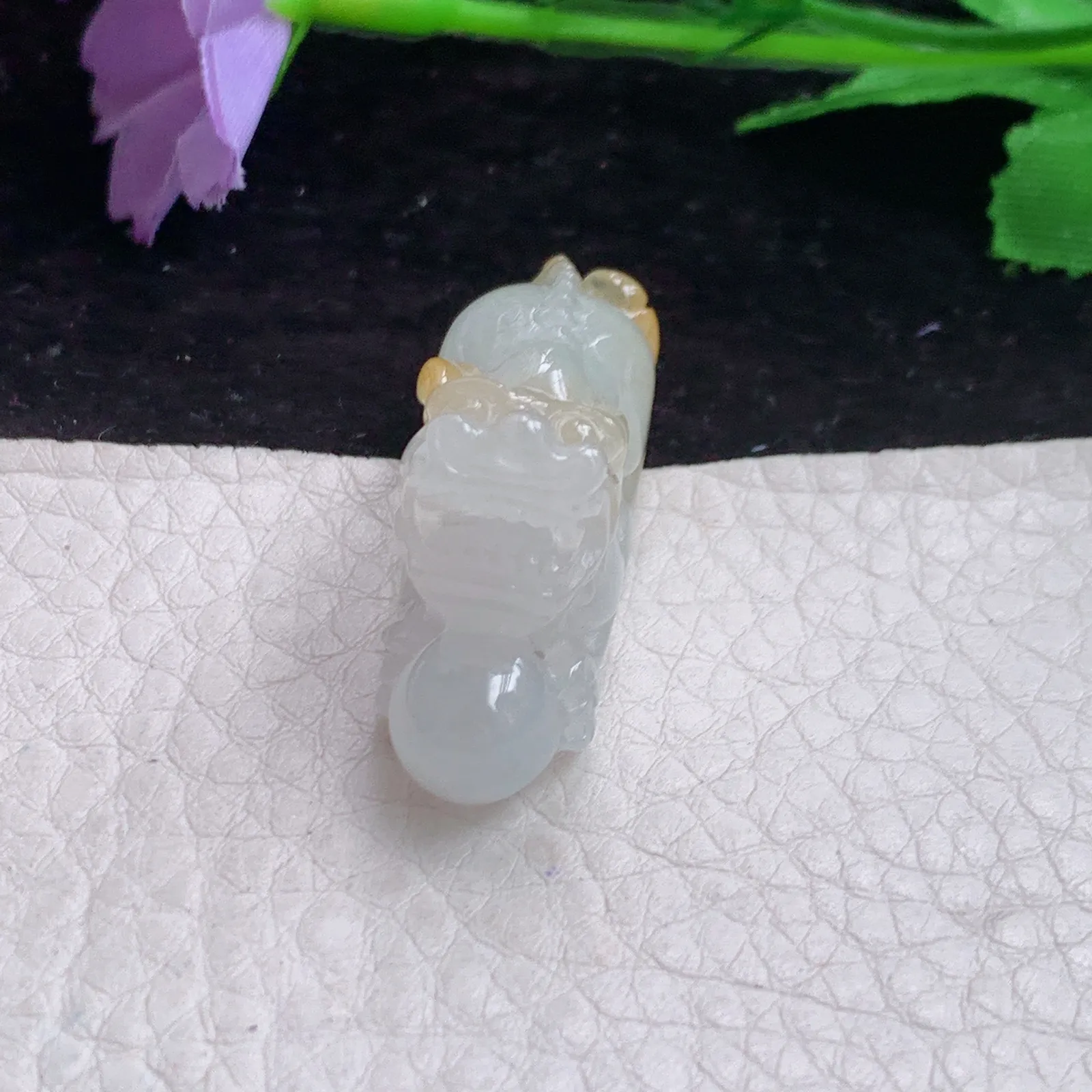 x54实拍40.8*12.2*20 冰黄招财貔貅 翡翠皮休玉吊坠 锁骨坠 18k
