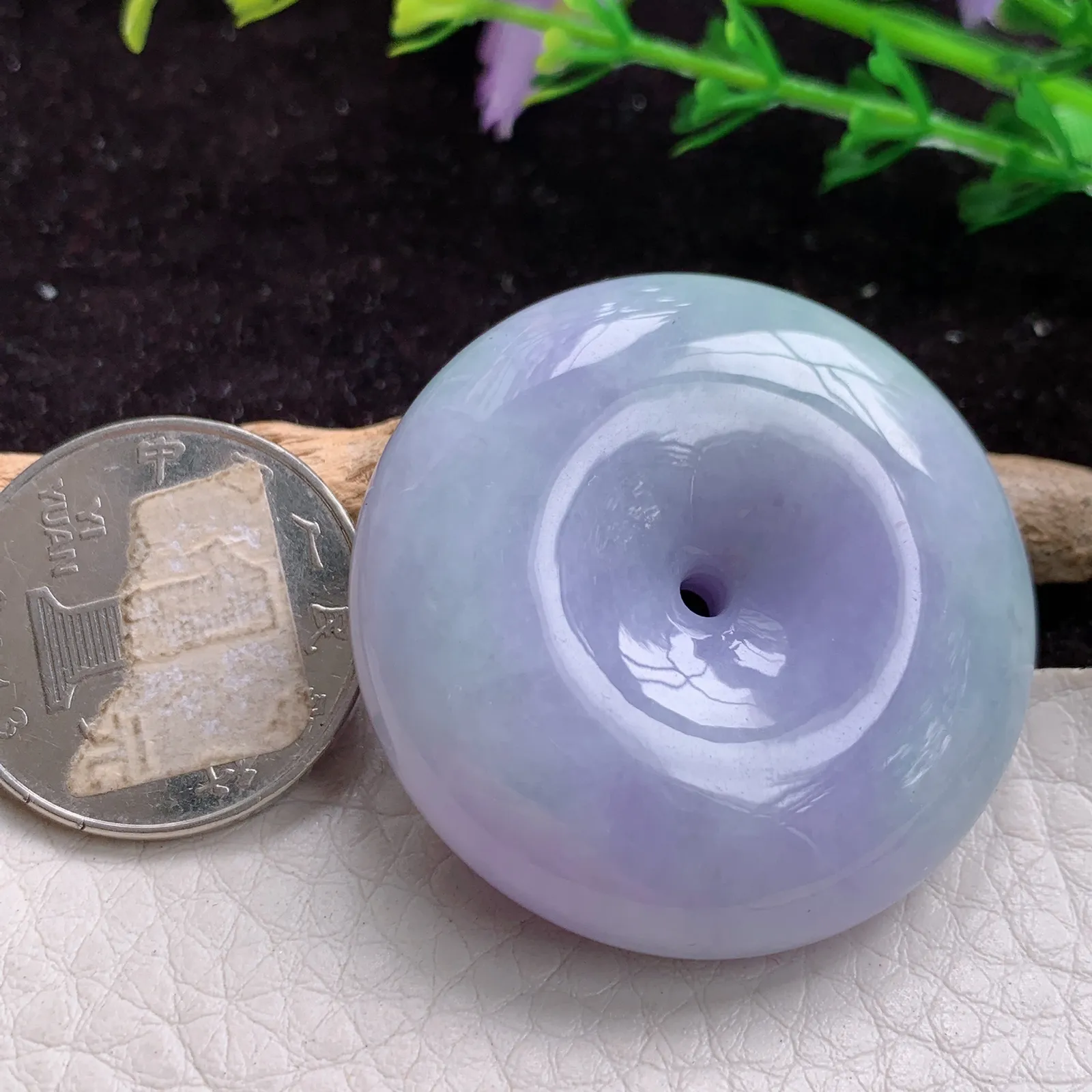 lck实拍38.6*12.3老坑精雕胶感饱满平安吉玉吊坠 翡翠玉扣玉挂件