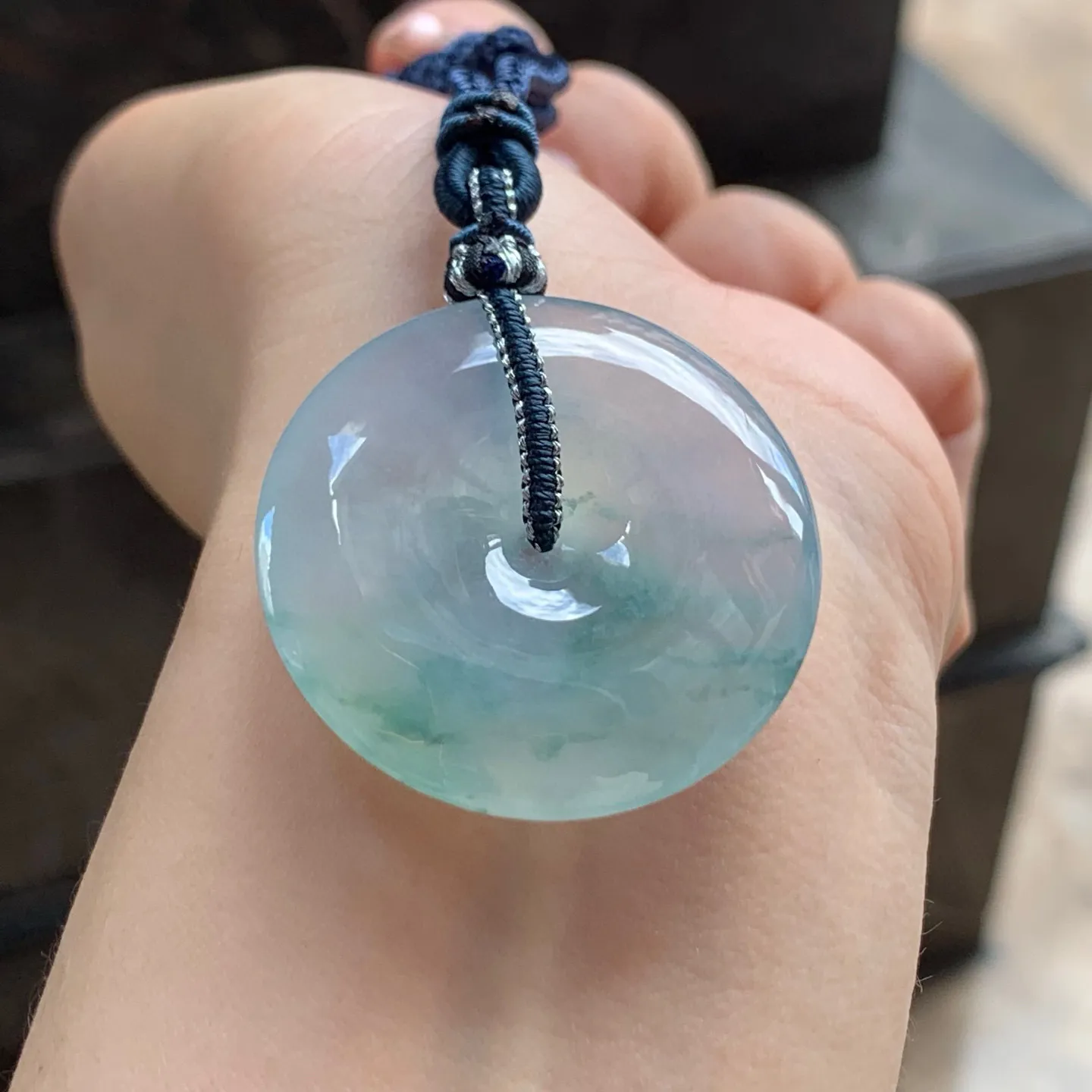 冰种飘花平安扣
清爽