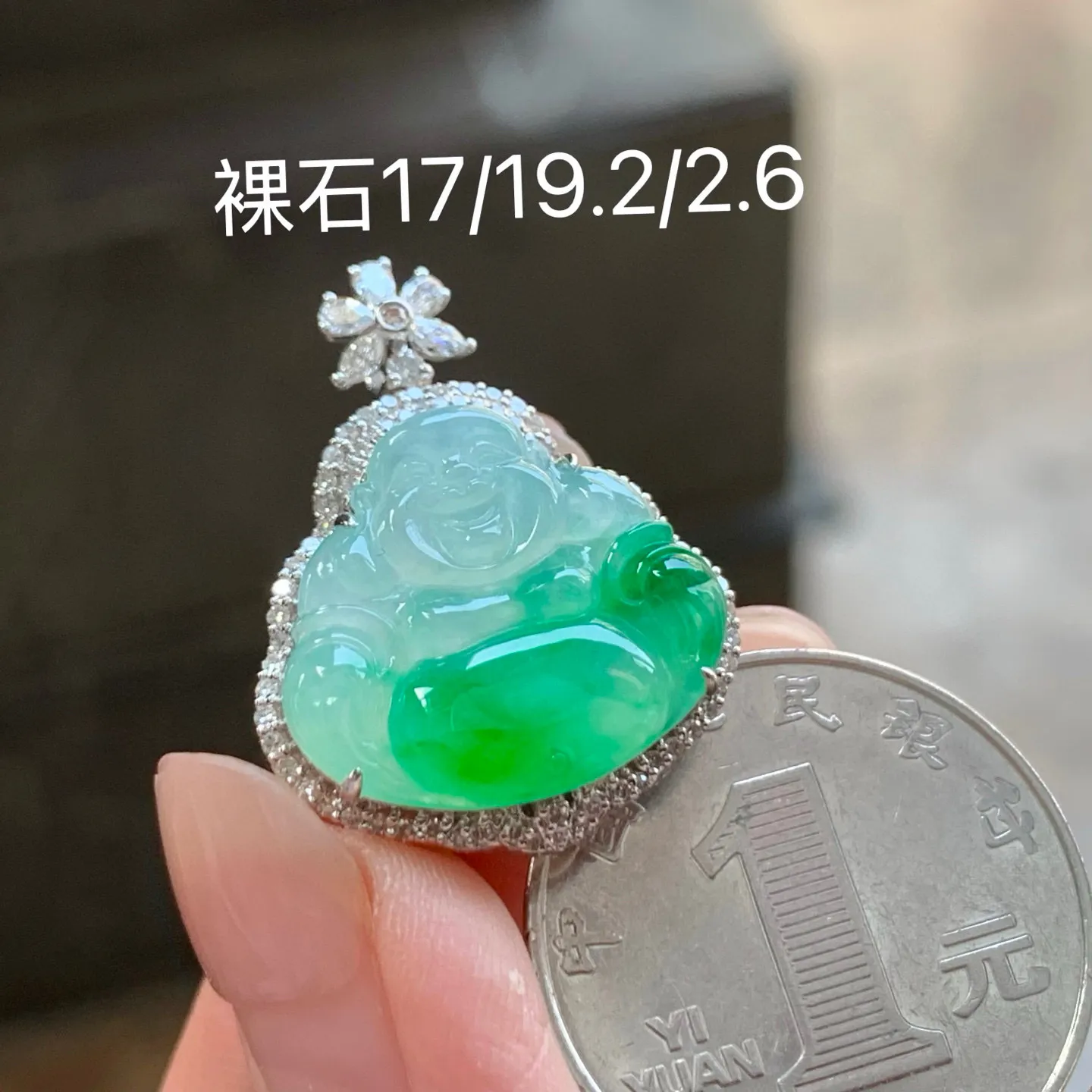冰种阳绿坐佛
肚里藏金～